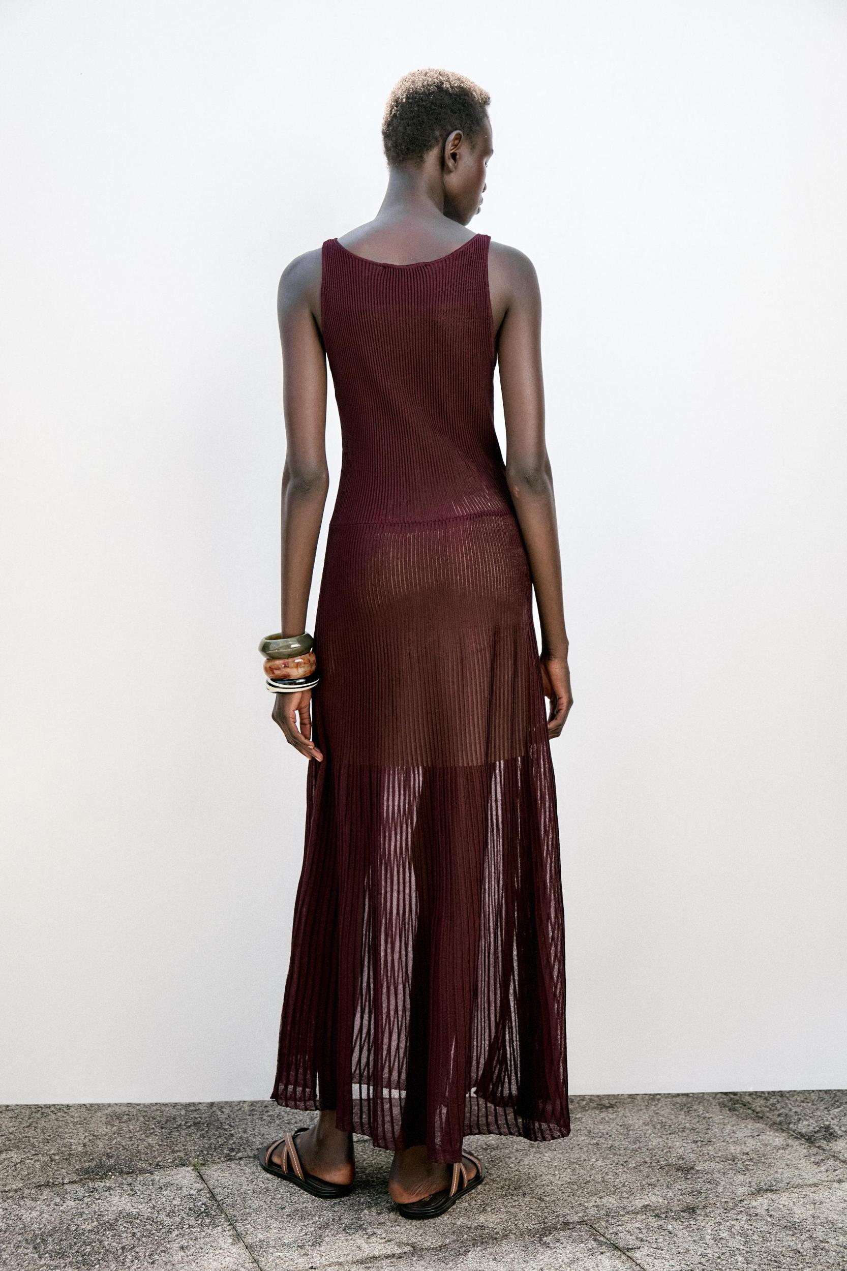 RIBBED KNIT MAXI DRESS Product Image