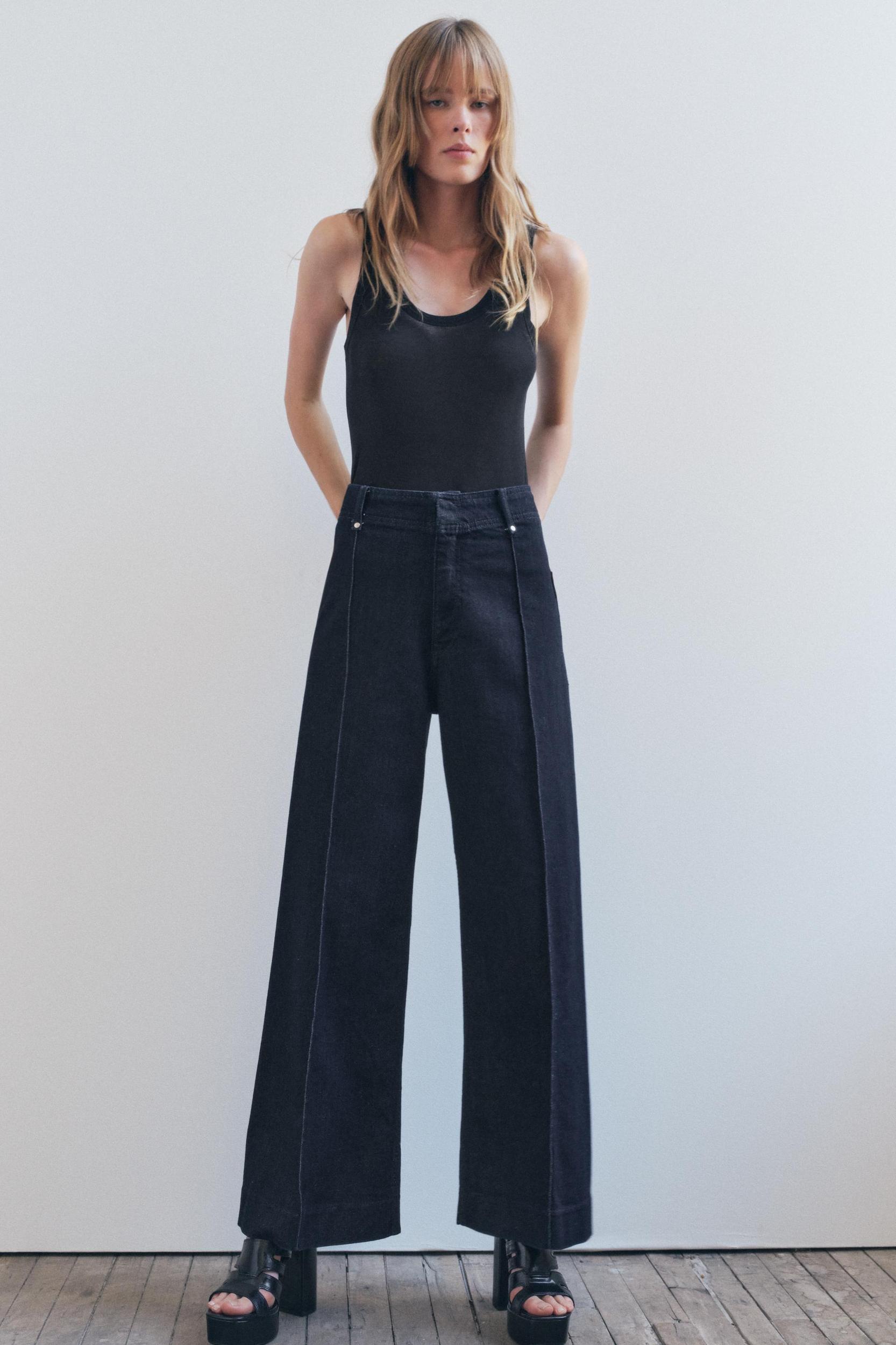 ZW COLLECTION HIGH WAIST WIDE LEG JEANS Product Image