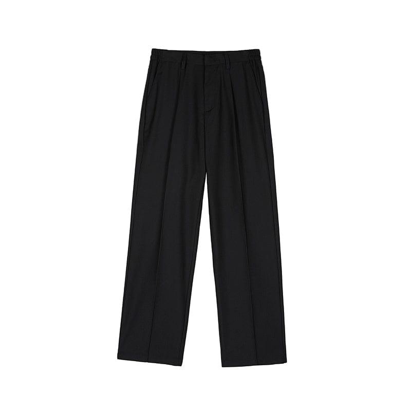 RT No. 3157 BLACK WIDE STRAIGHT PANTS Product Image