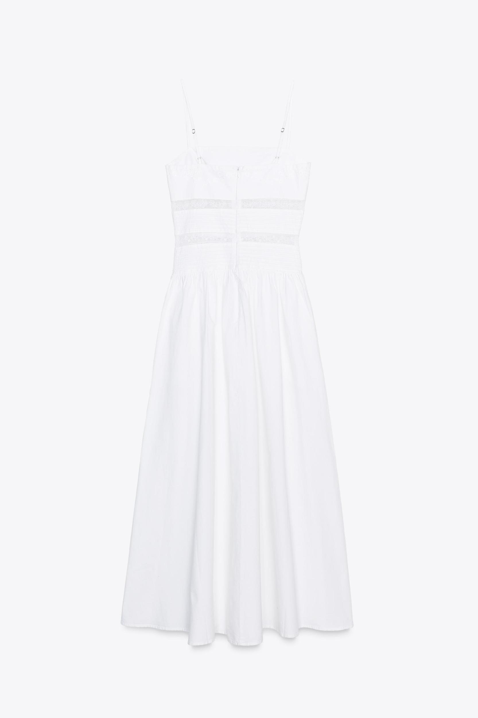 EMBROIDERED POPLIN DRESS Product Image