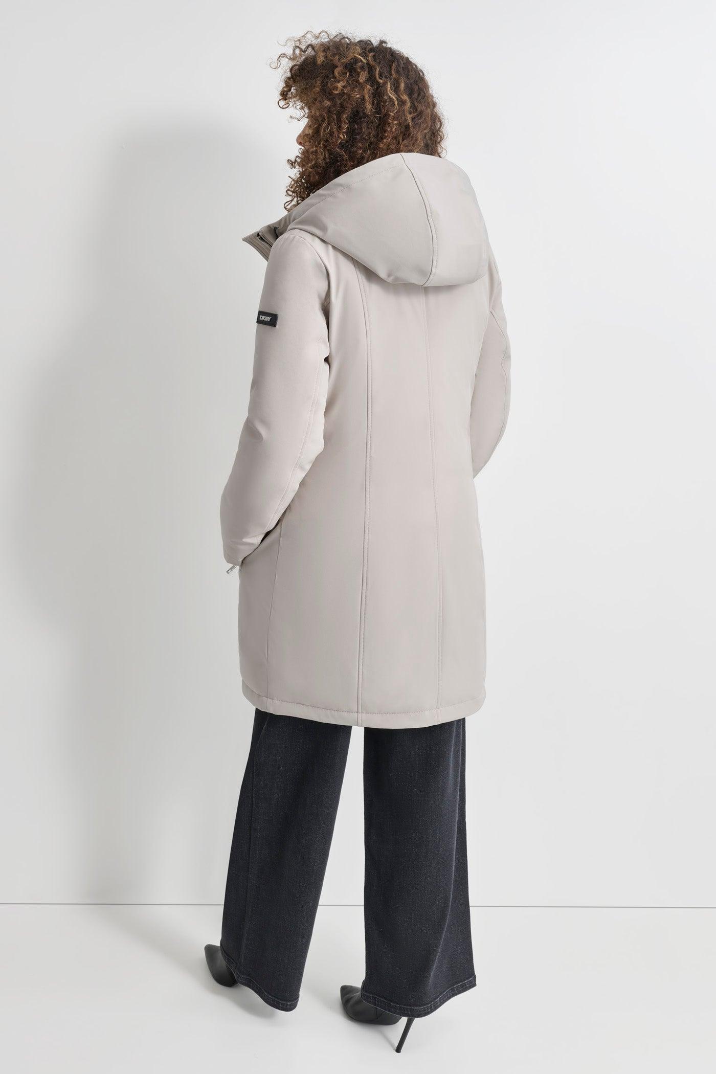 MID LENGTH HOODED SOFT SHELL JACKET Product Image