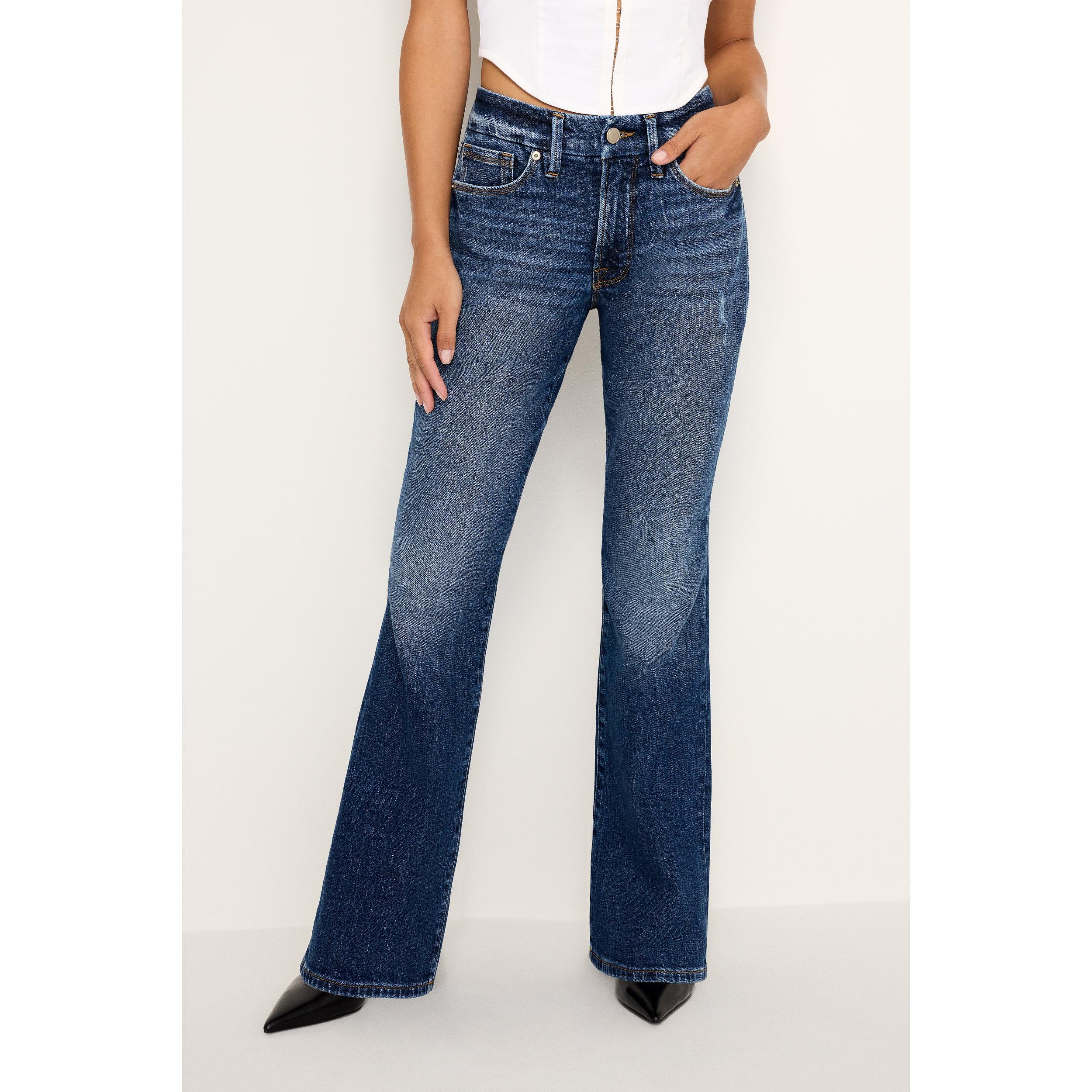Womens Good Petite Bootcut Jeans | Indigo, Size 00 | Good American by Khlo Kardashian Product Image