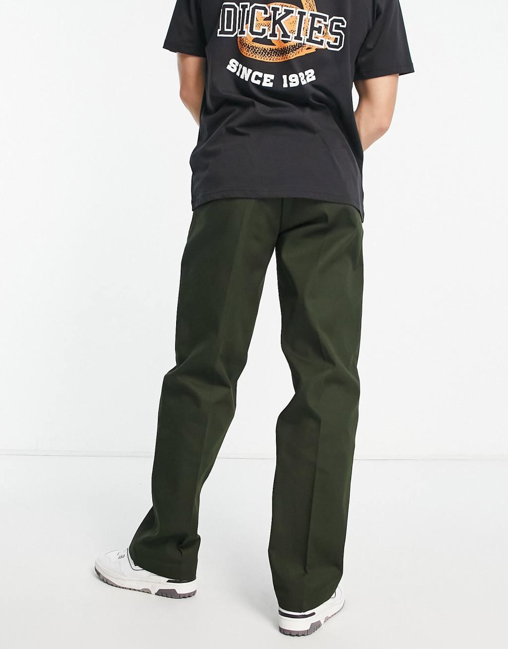 Dickies 874 straight fit work chino pants in olive green Product Image