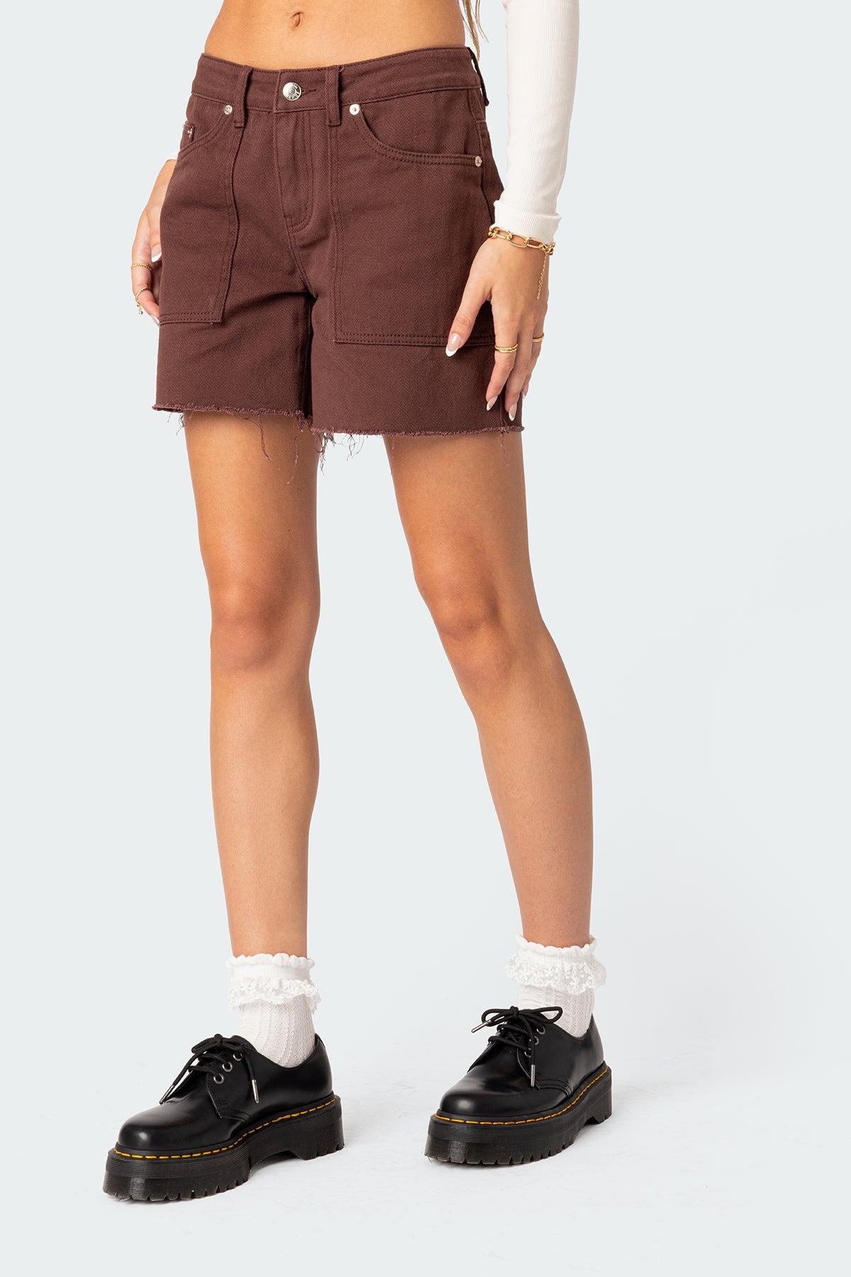 Boyfriend Denim Carpenter Shorts Product Image