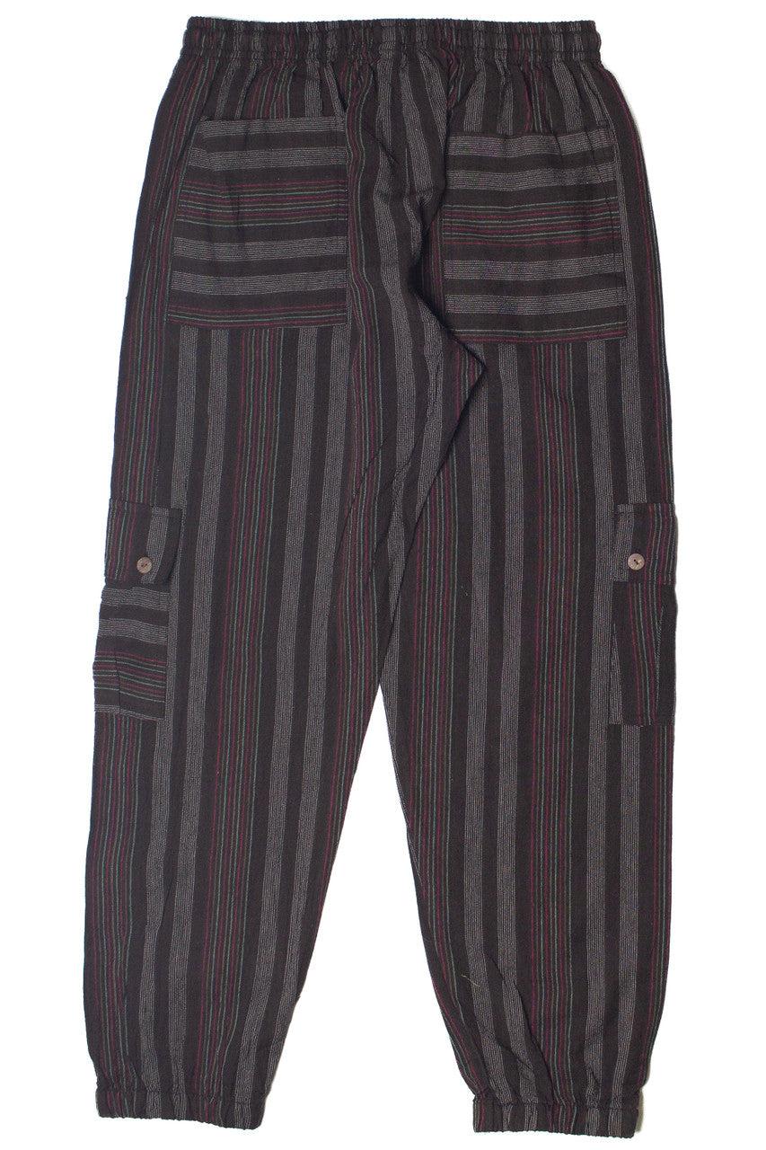Striped Cargo Joggers Product Image