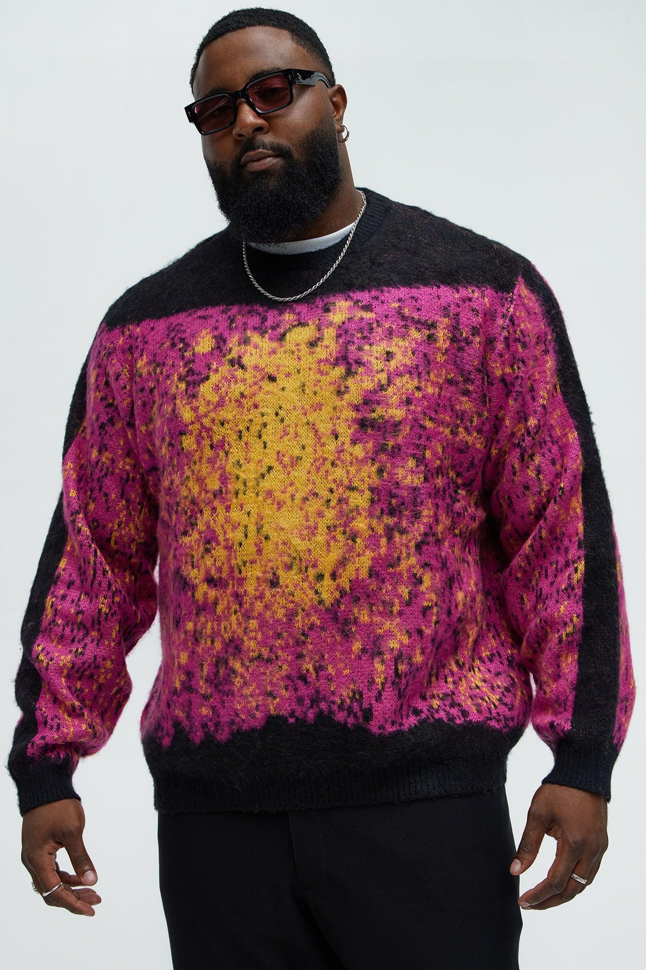 Held Inside Crewneck Sweater - Multi Color Product Image