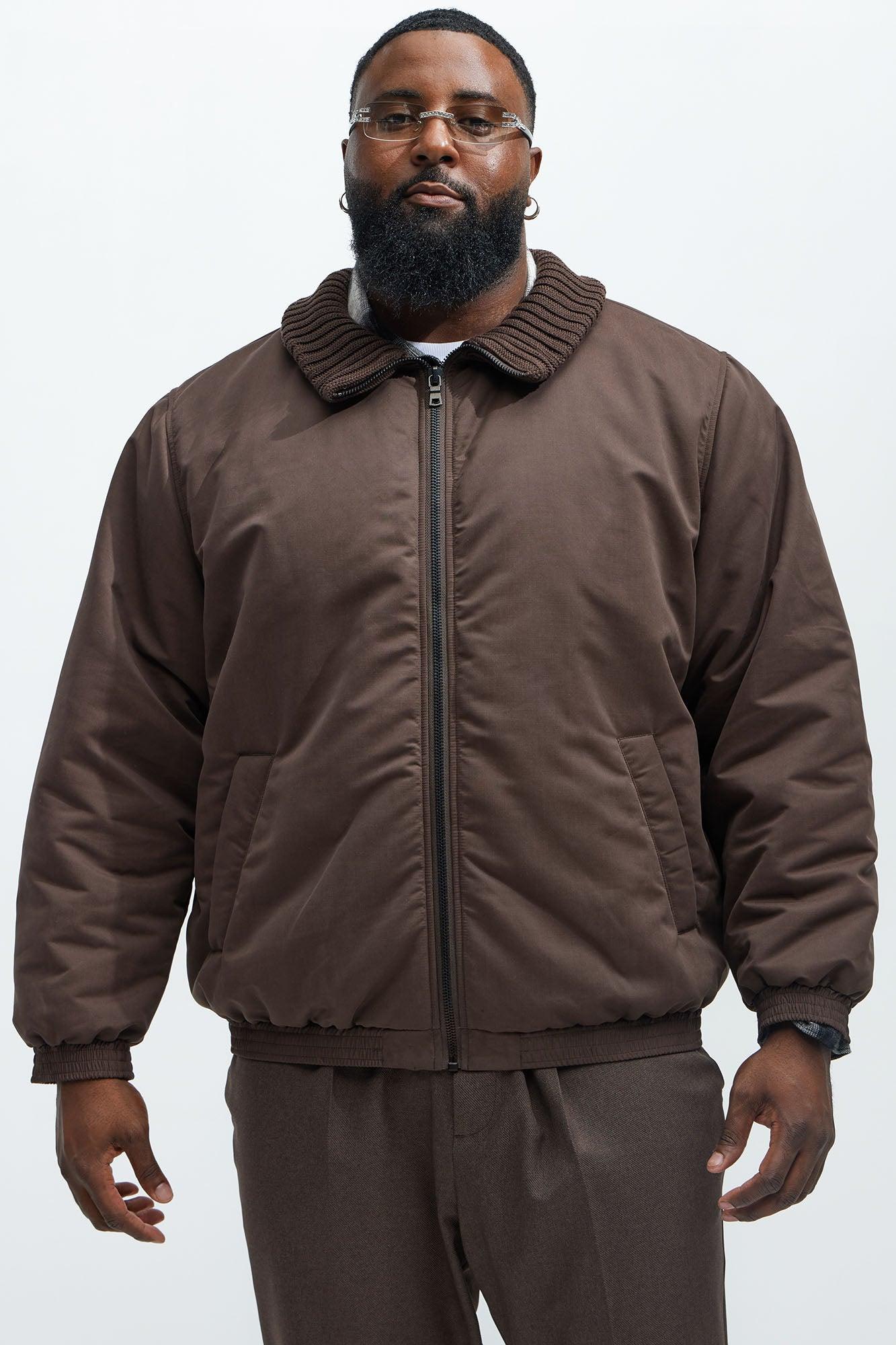 Back To U Bomber Jacket - Brown Product Image