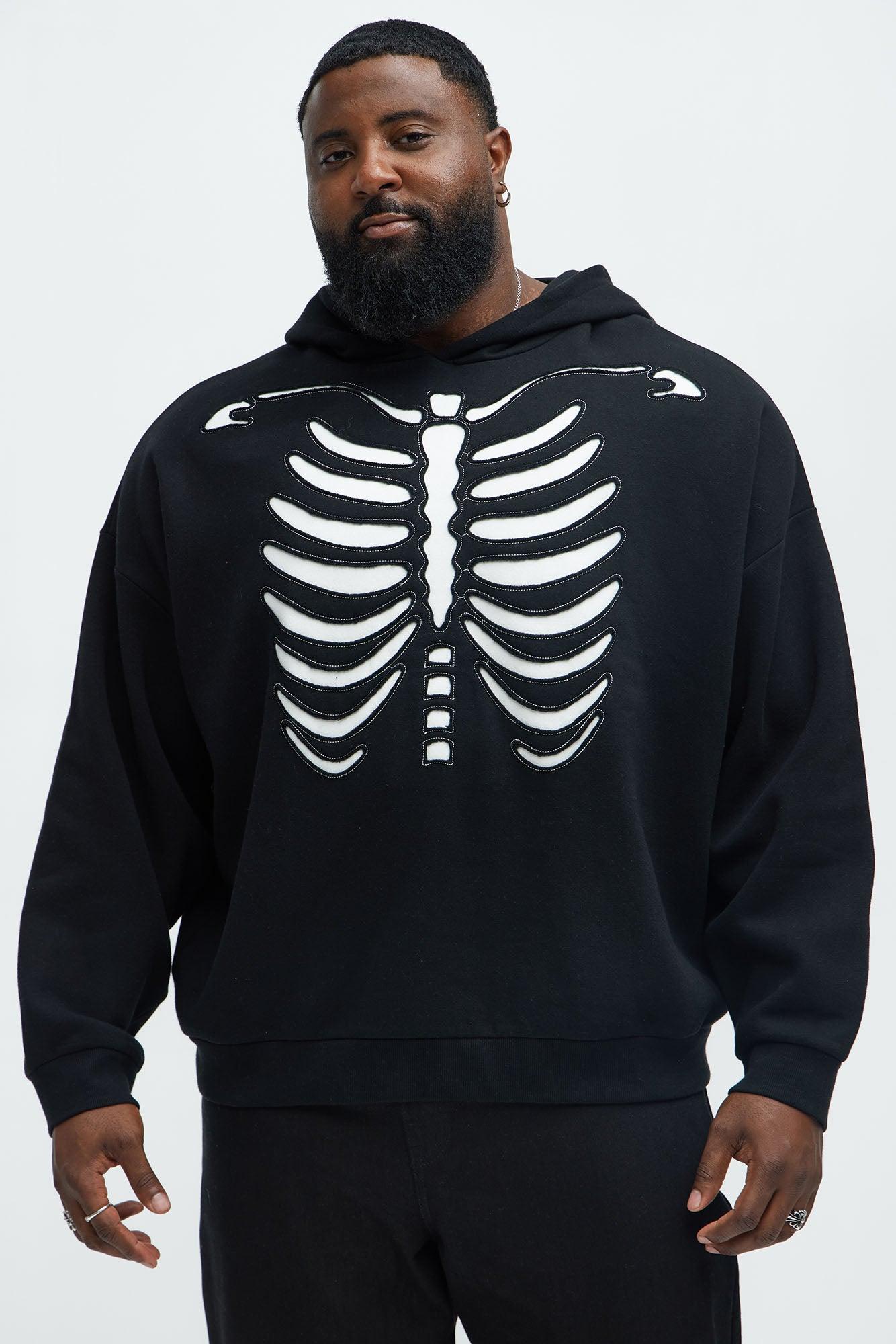 Tyson All Bones Oversized Hoodie - Black Product Image