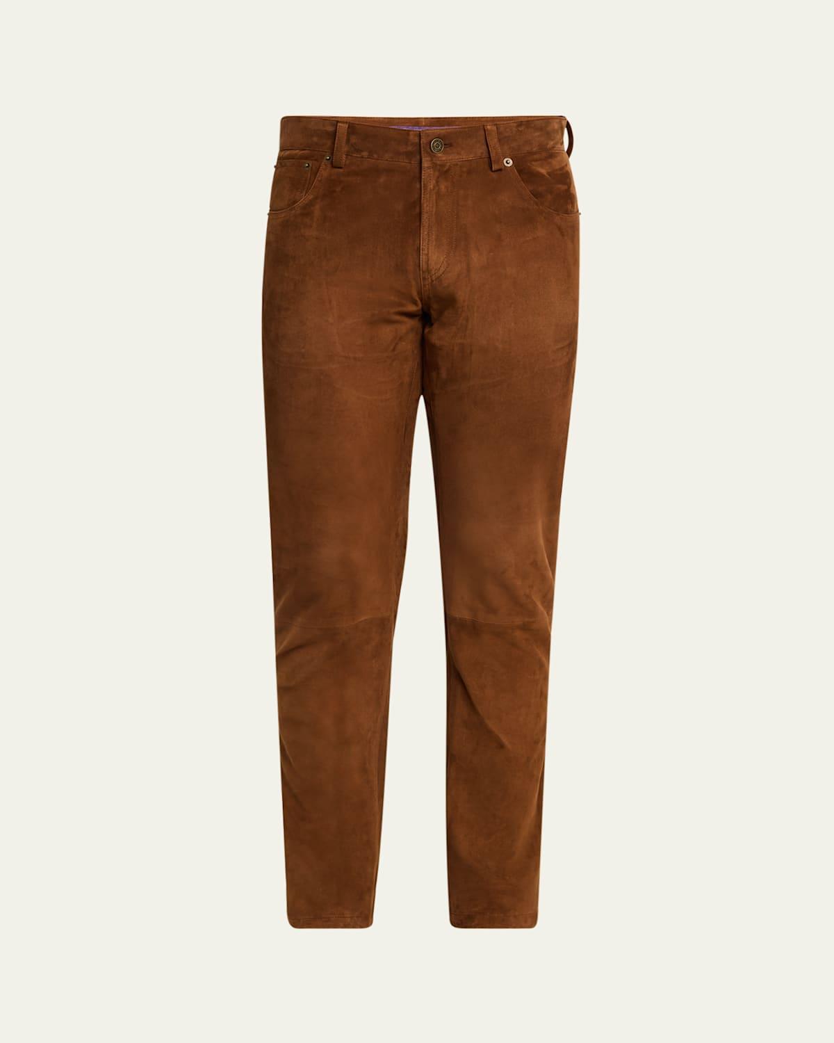 Mens Suede Five-Pocket Pants Product Image