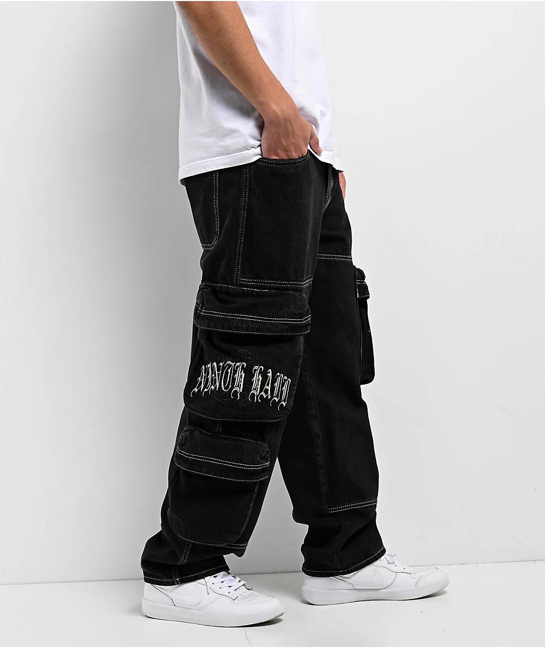 Ninth Hall Ambush Black 3D Cargo Pants Product Image