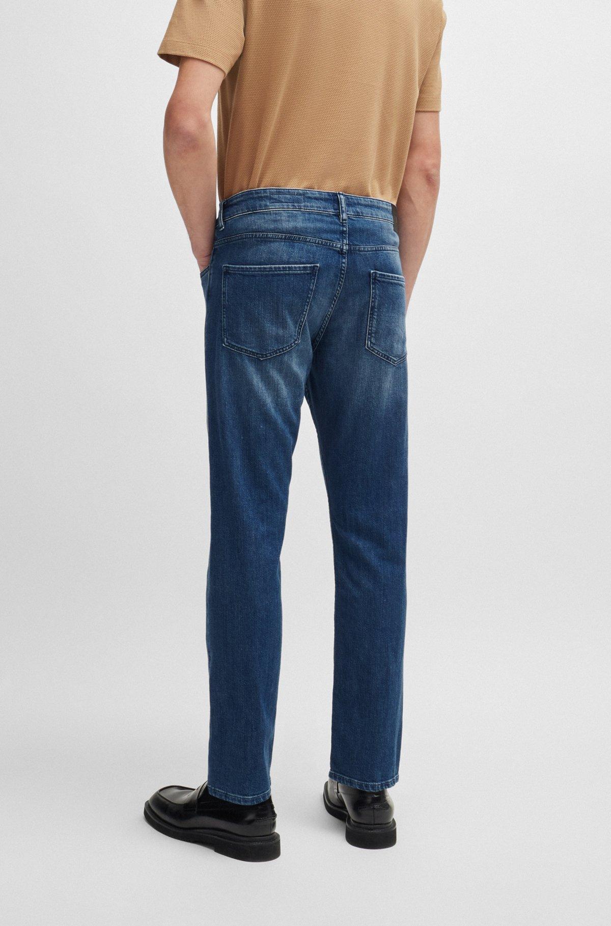 Slim-fit jeans in blue mechanical-stretch denim Product Image