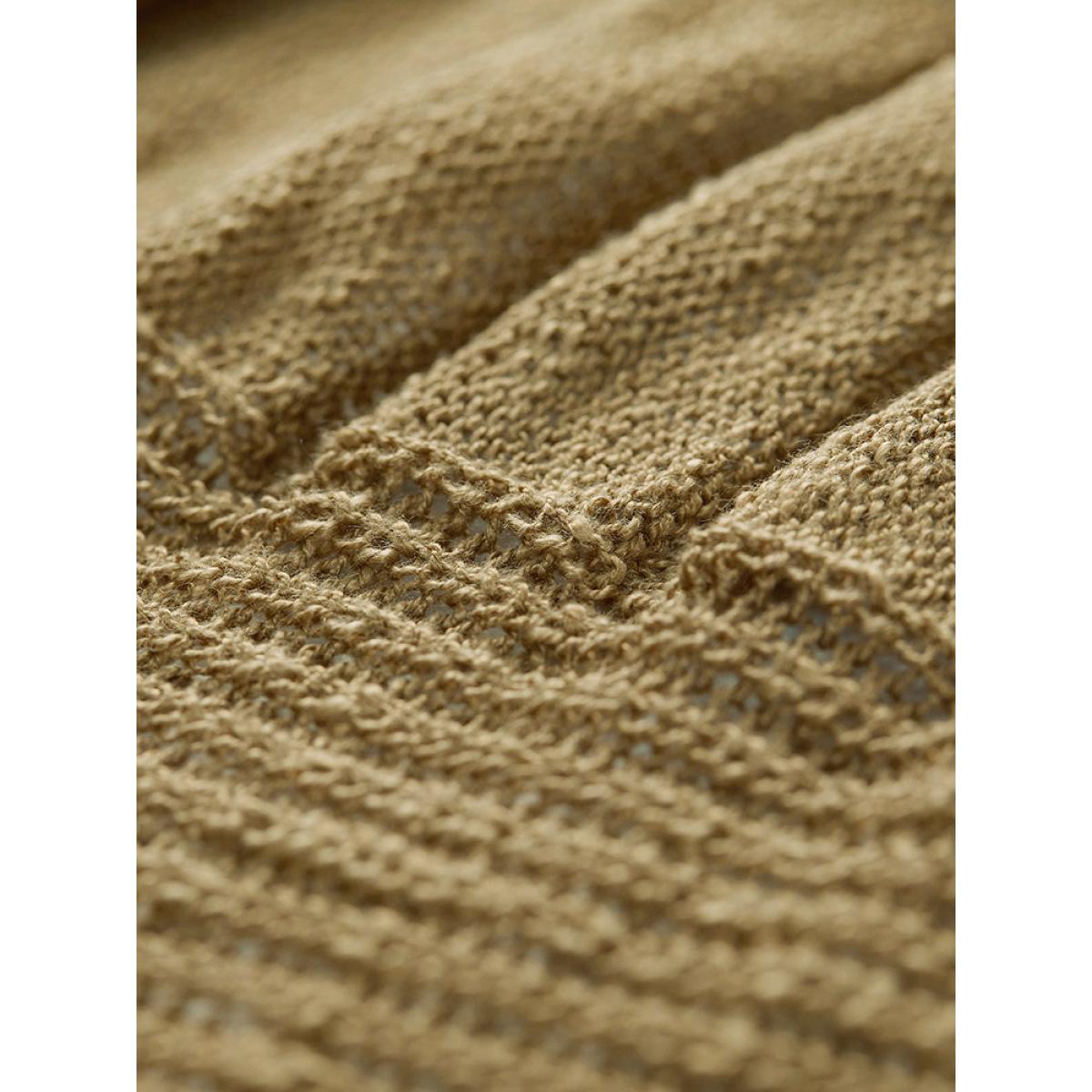 Plus Size Lapel Collar Open Front Tunic Drape Cardigan Bronze Women Casual Loose Long Sleeve Dailywear Cardigans BloomChic 18-20/2X Product Image