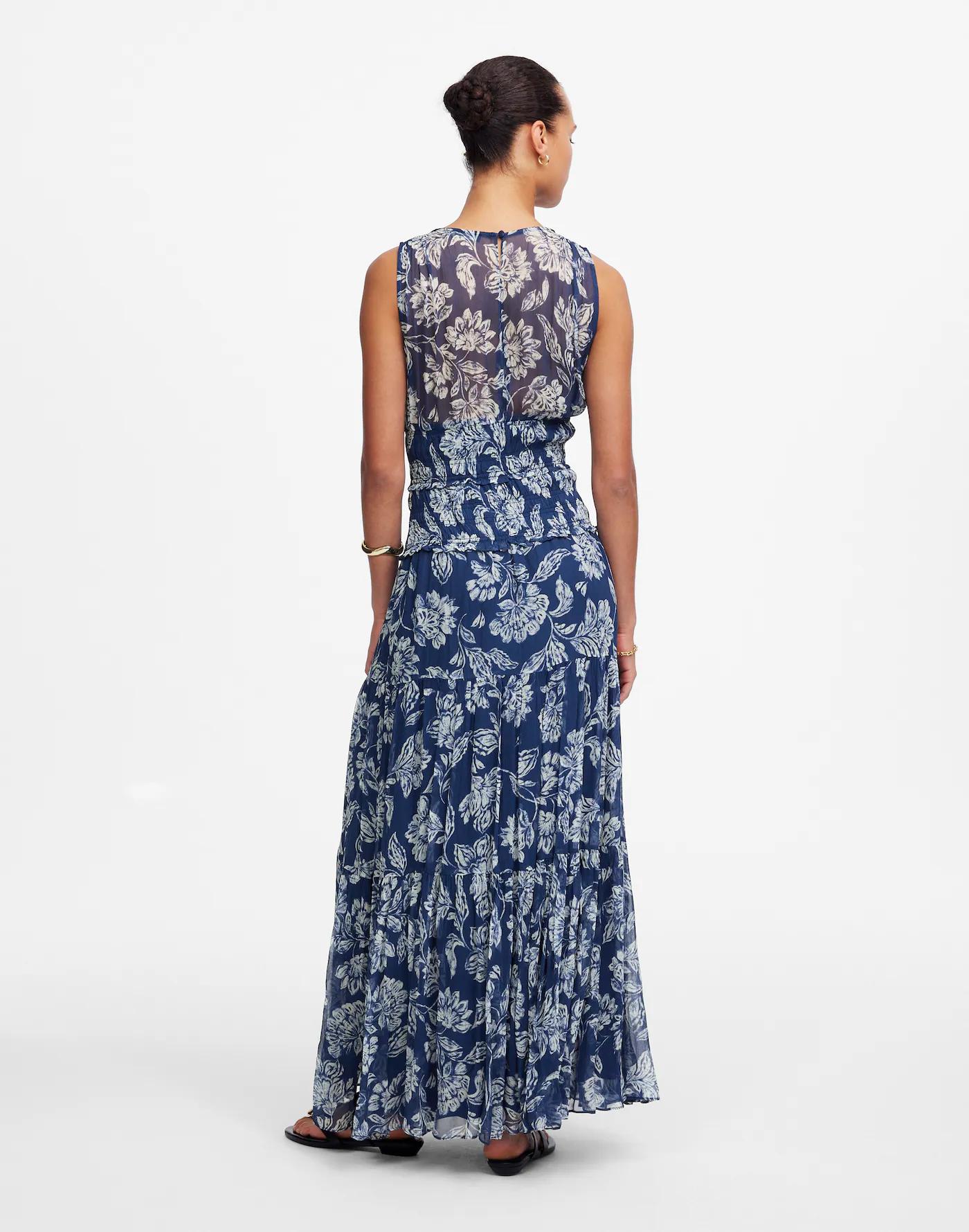 Sheer V-Neck Maxi Dress in Floral Product Image