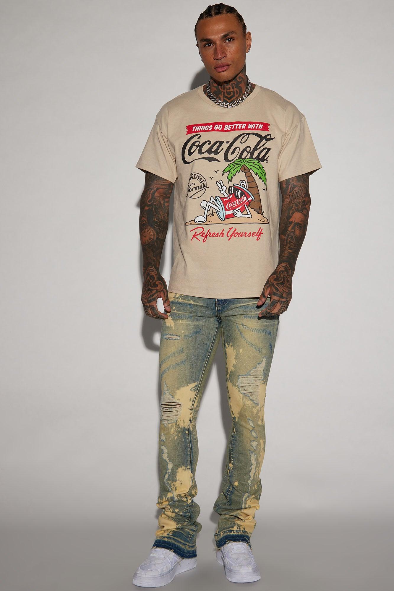 Coca Cola Island Chillin Short Sleeve Tee - Sand Product Image