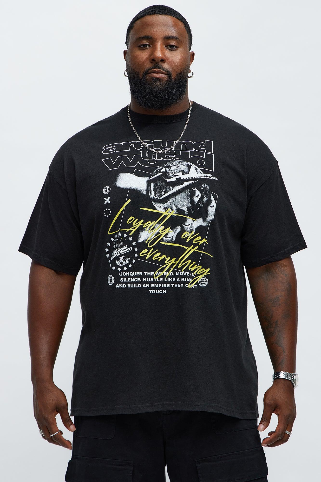 Around The World Hustle Short Sleeve Tee - Black Male Product Image