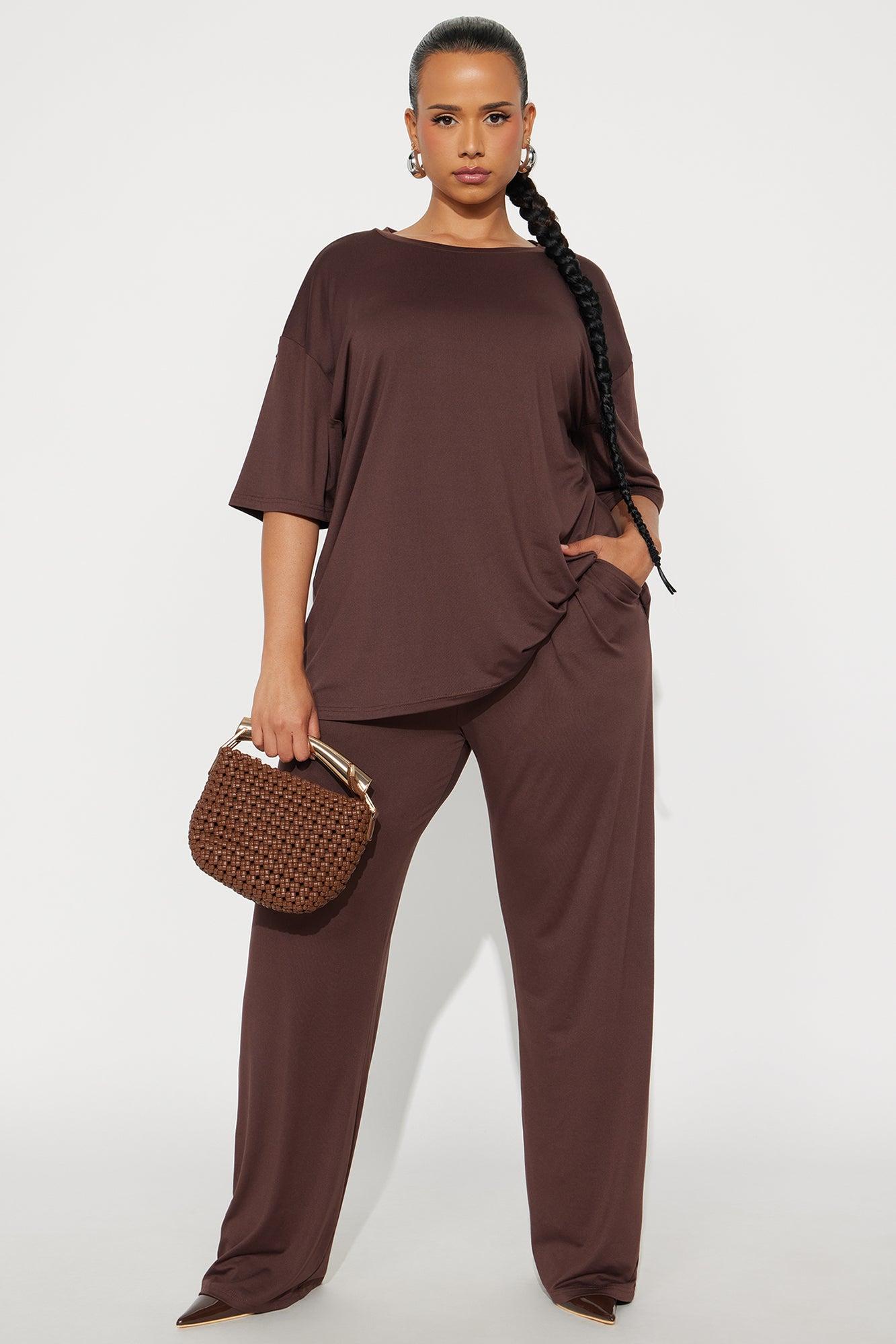 Relax Mood PJ Pant Set - Chocolate Female Product Image