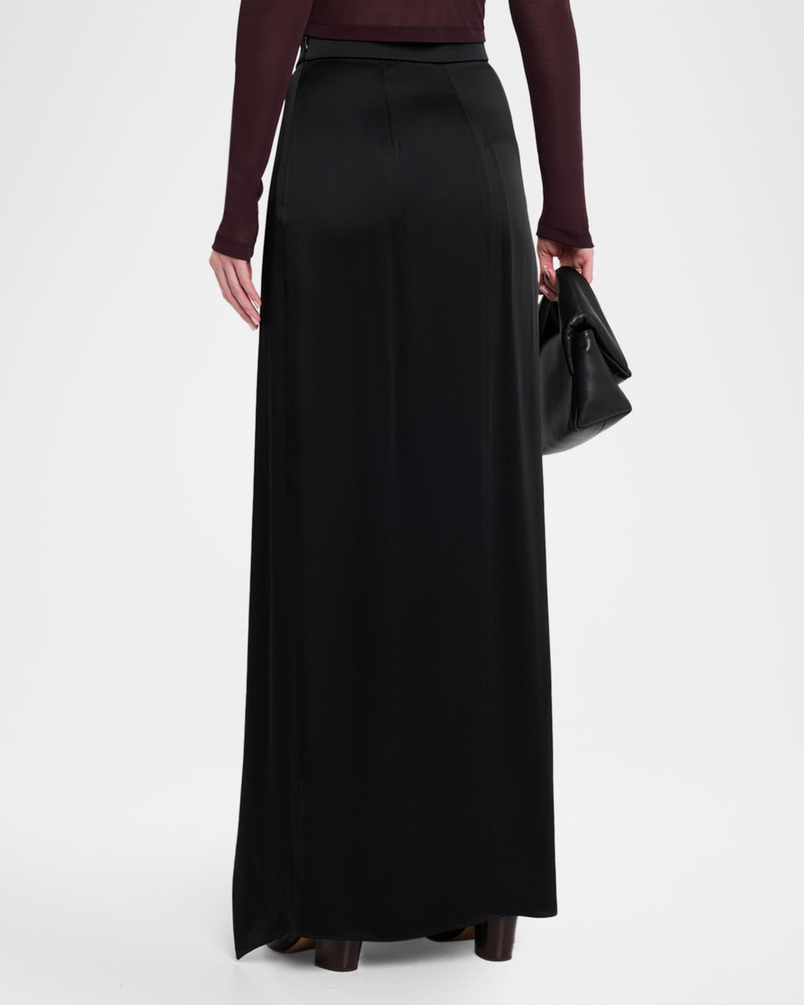 Satin Wrap Maxi Skirt Product Image