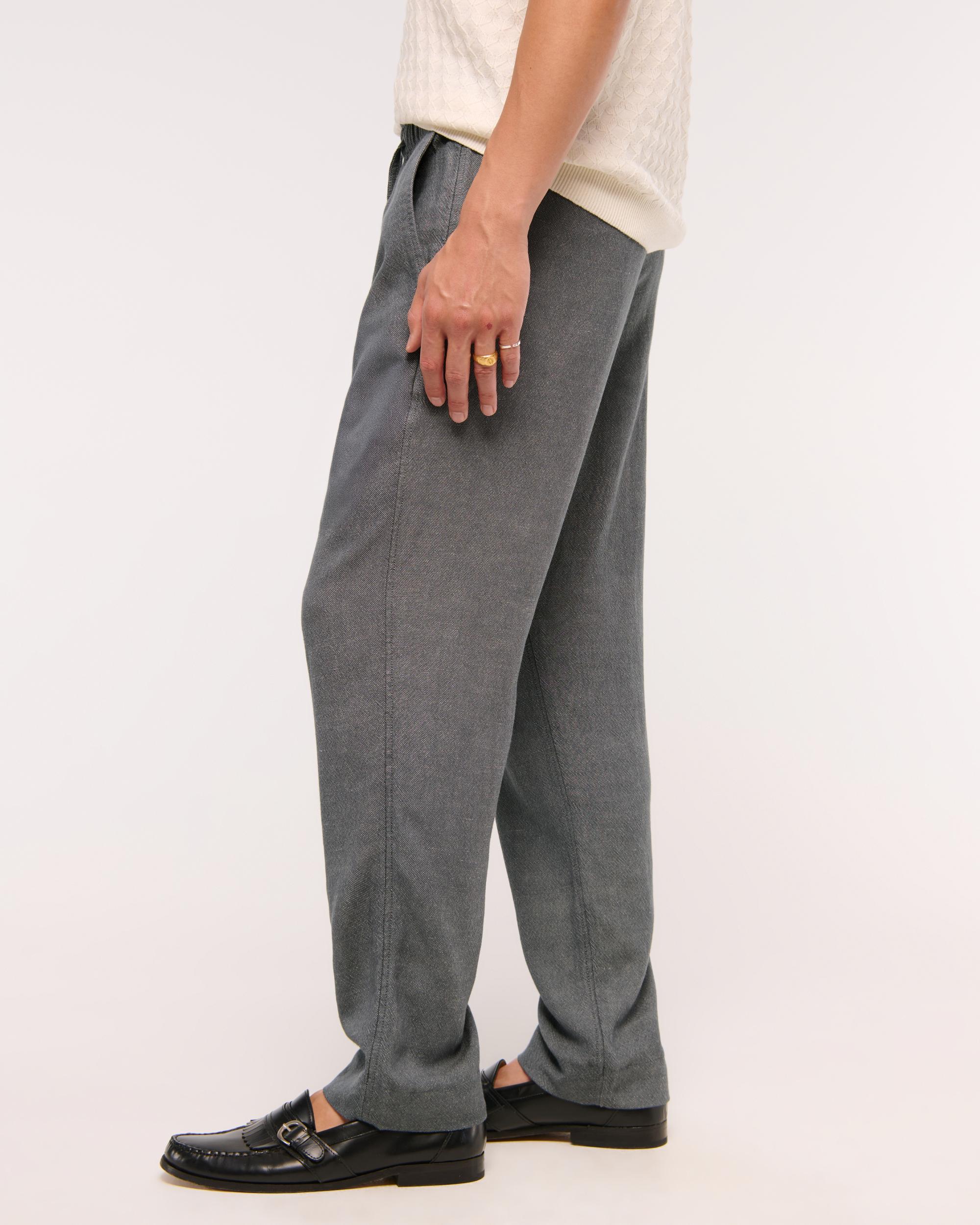 Loose Tailored Linen-Blend Pull-On Pant Product Image