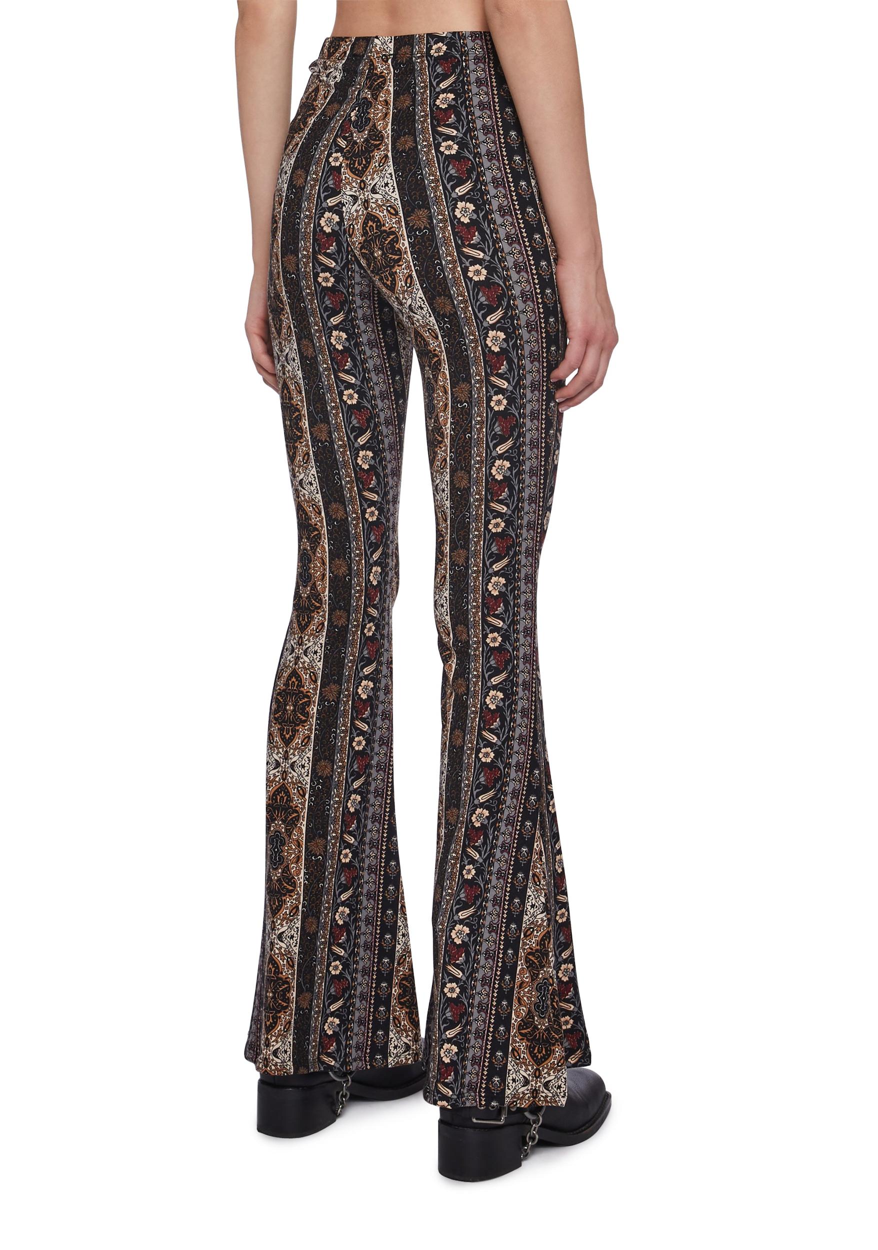 Womens Paisley Flared Pants - Multi Product Image