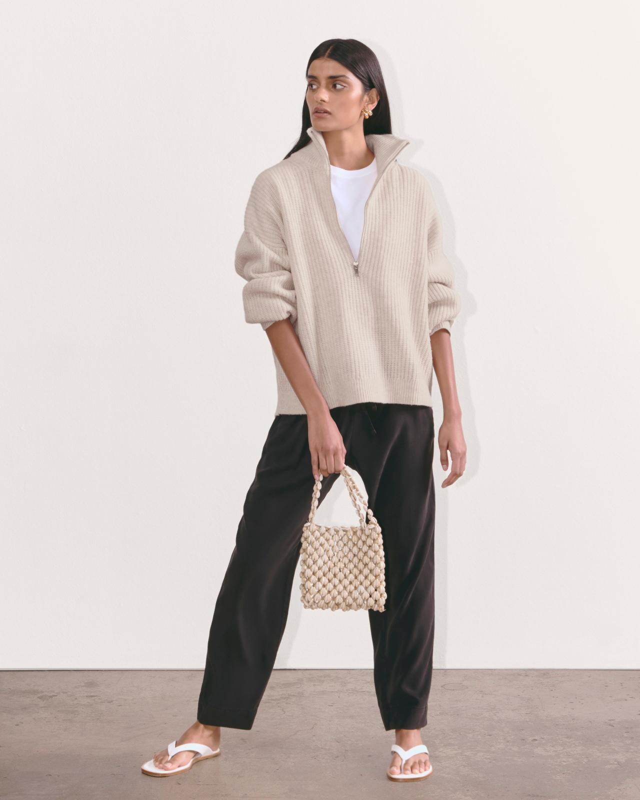 Womens Half-Zip Sweater in Luxe Merino by Everlane Product Image