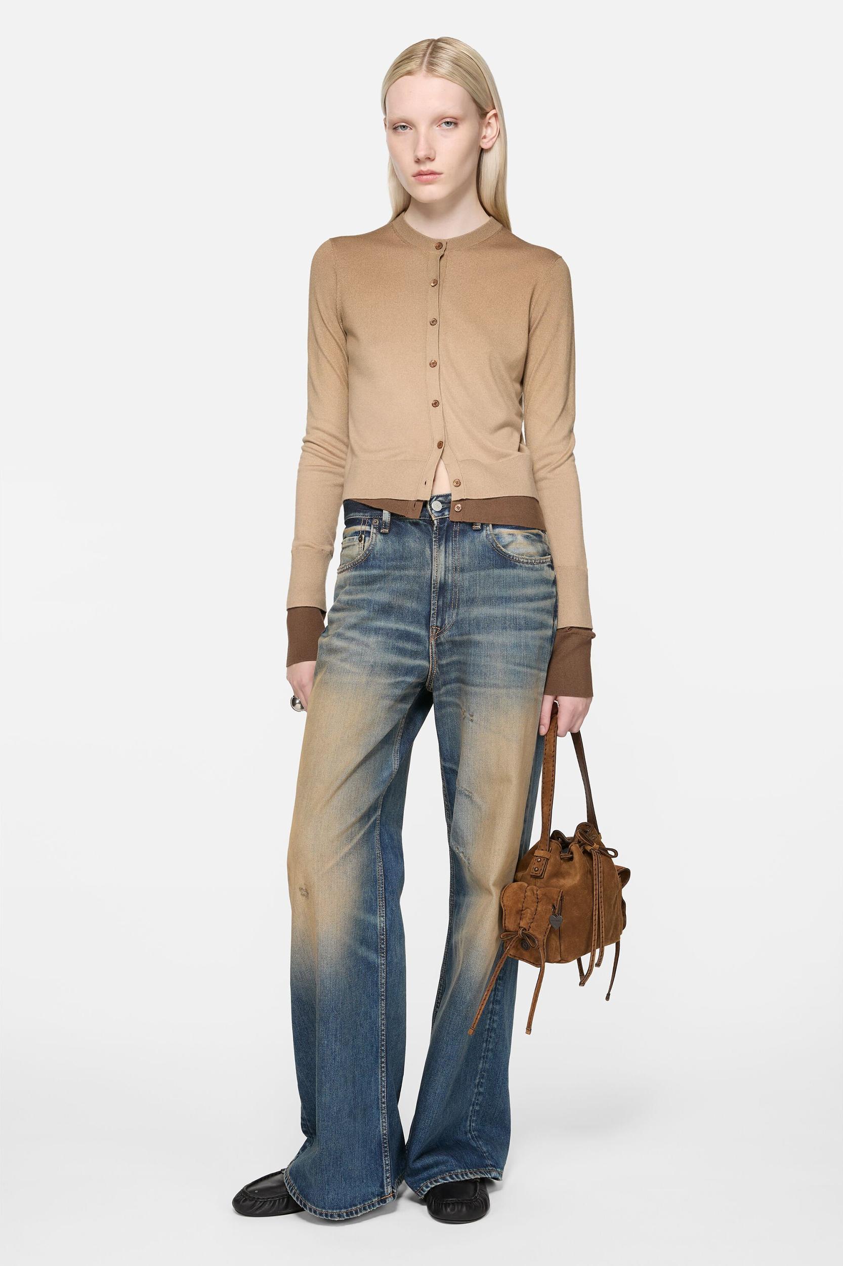 Layered silk cardigan Product Image