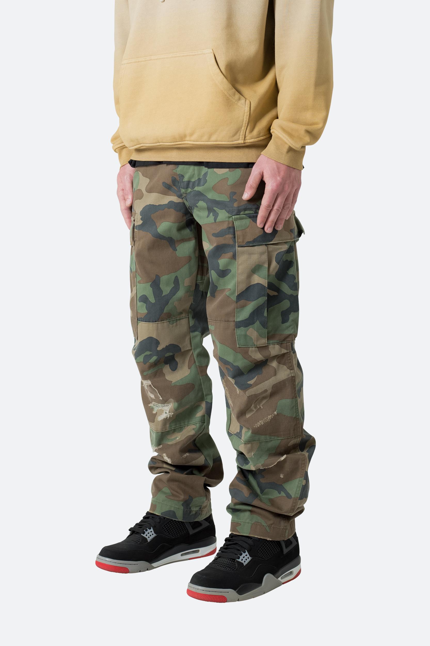 Double Knee Vintage Cargo Pants - Camo Product Image