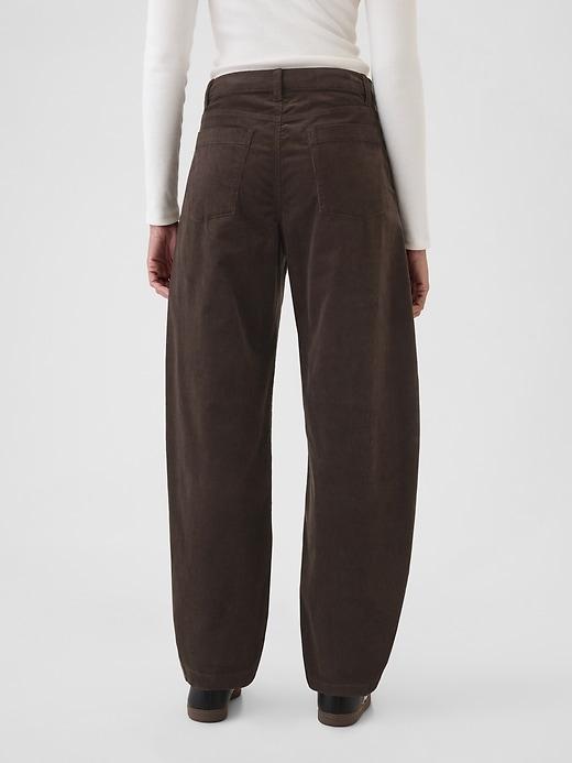 High Rise Corduroy Tapered Ankle Trousers Product Image