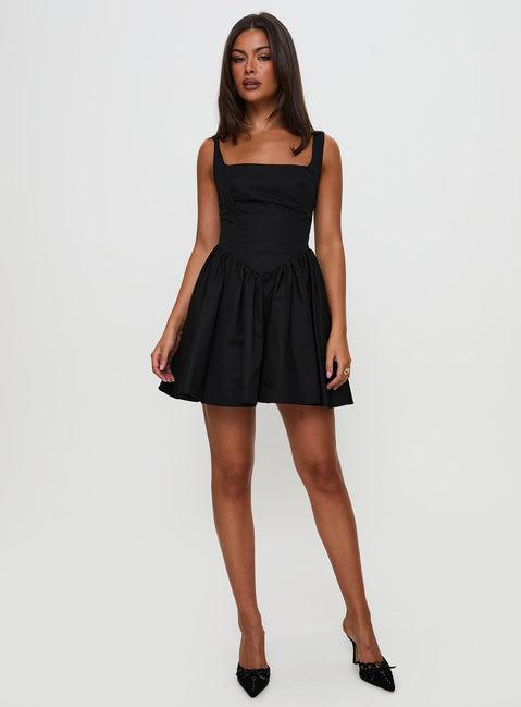 Straplie Mini Dress Black Product Image
