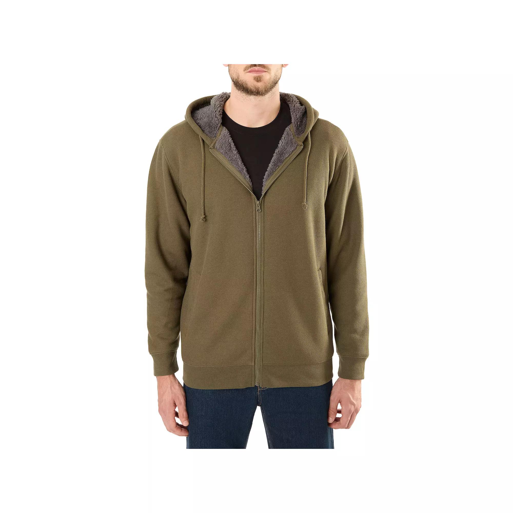 Big & Tall Smith's Workwear Sherpa-Bonded Thermal Knit Hooded Jacket, Men's,  Product Image