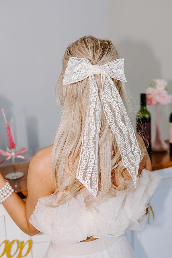 The Brooklyn Lace Bow Hair Clip Product Image
