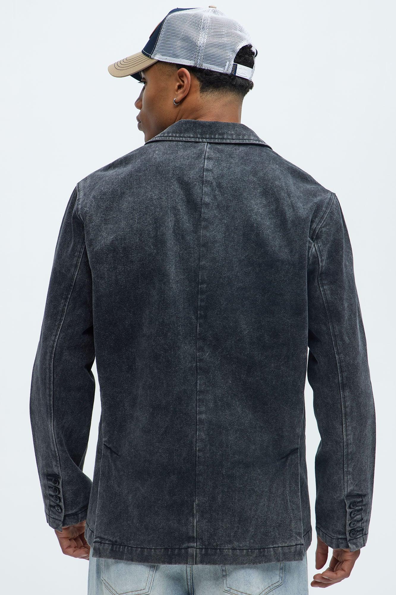 Belle Denim Blazer - Black Wash Product Image