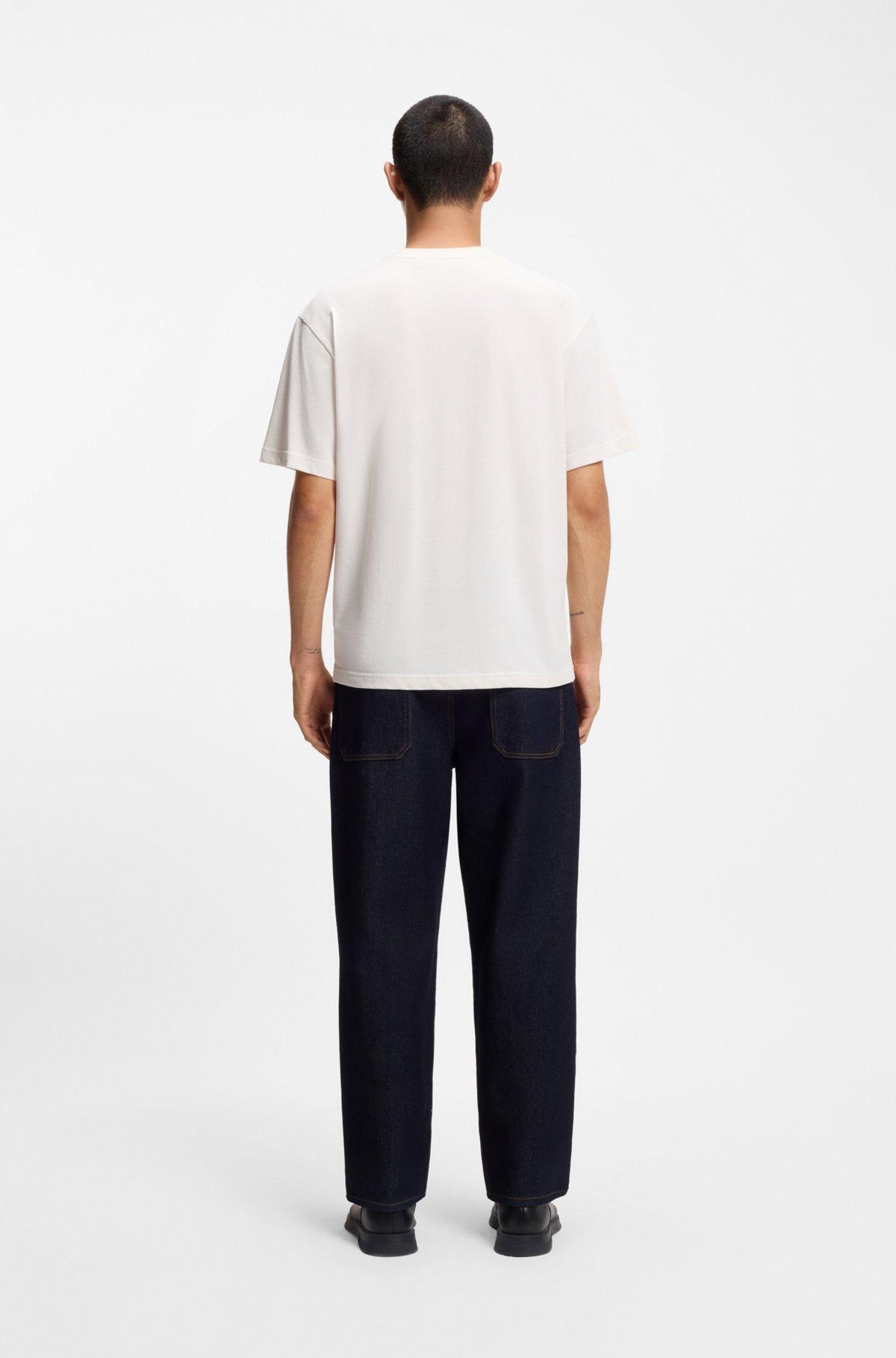 Cotton-jersey T-shirt with wax-stamp logo Product Image