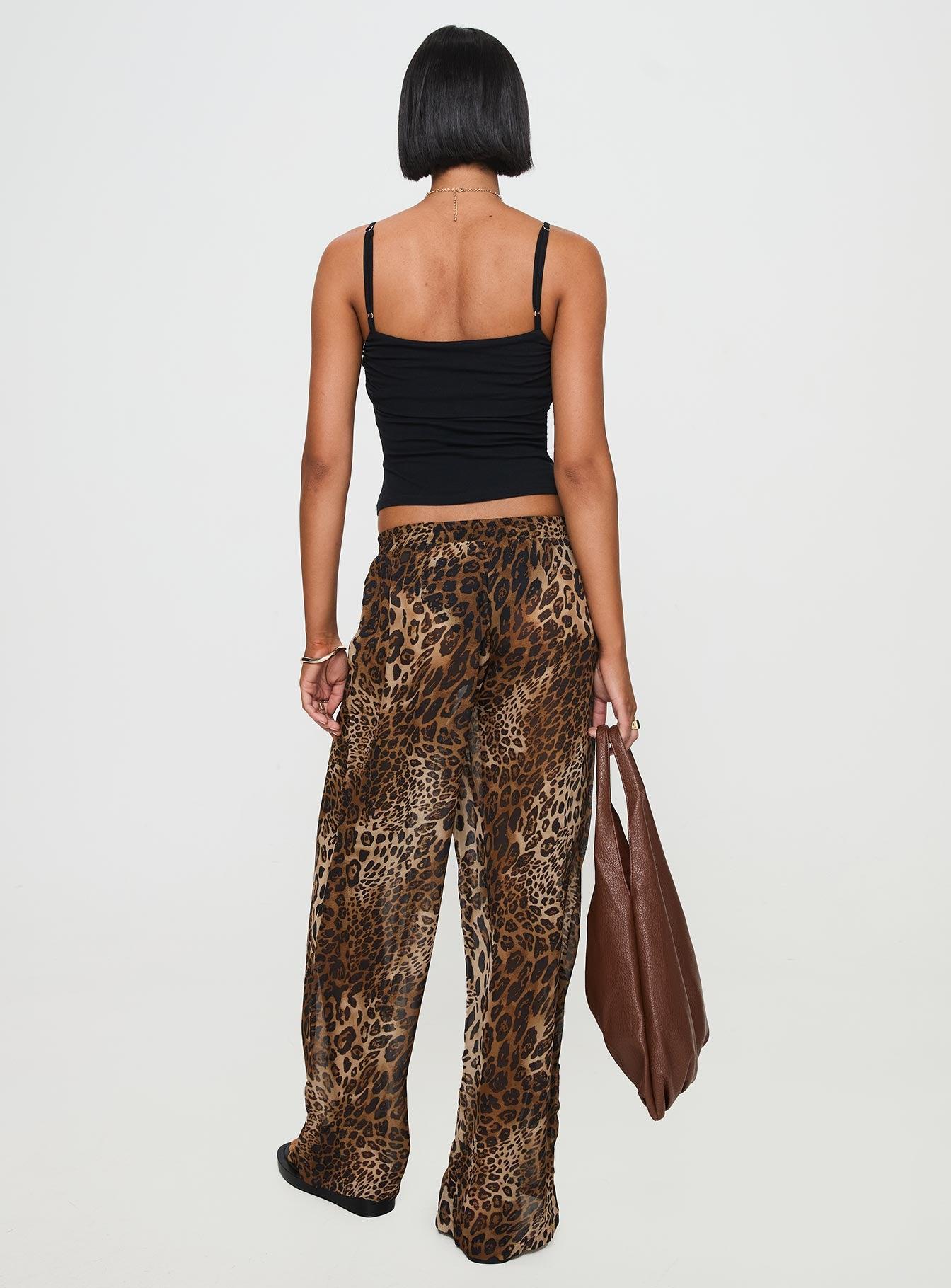 Fyre Wide Leg Pant Leopard Product Image
