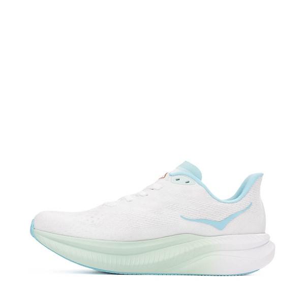 Womens HOKA Mach 6 Athletic Shoe - Frost / Rose Gold Product Image