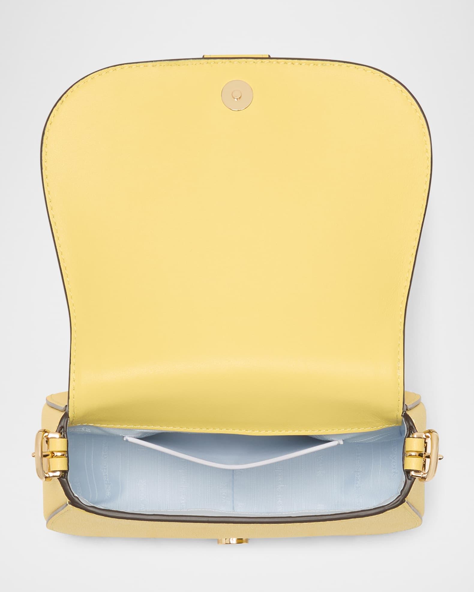 nouveau textured leather mini saddle crossbody bag Product Image