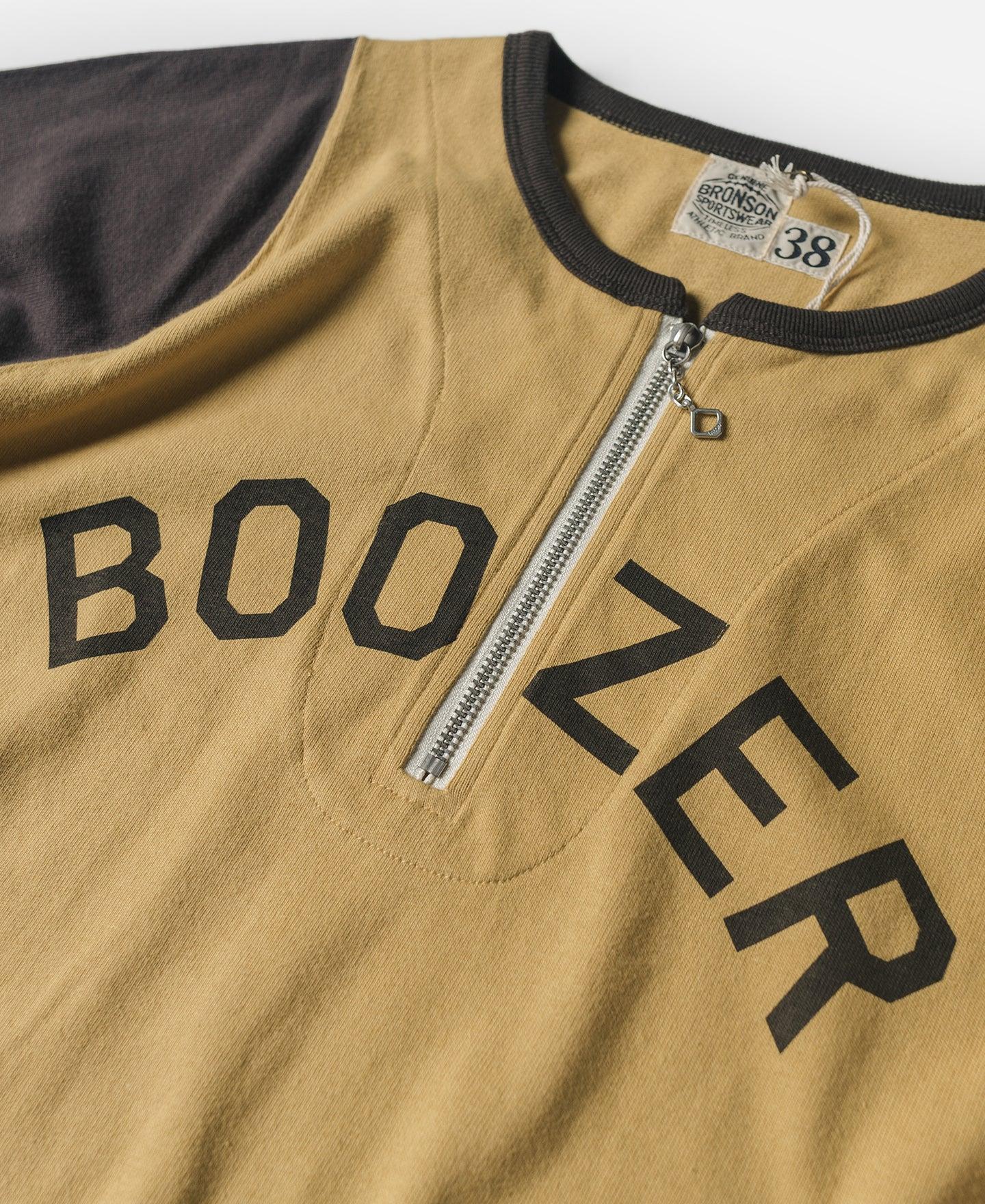 Quarter-Zip Rider Printed Raglan Sleeve T-Shirt - Yellow Product Image