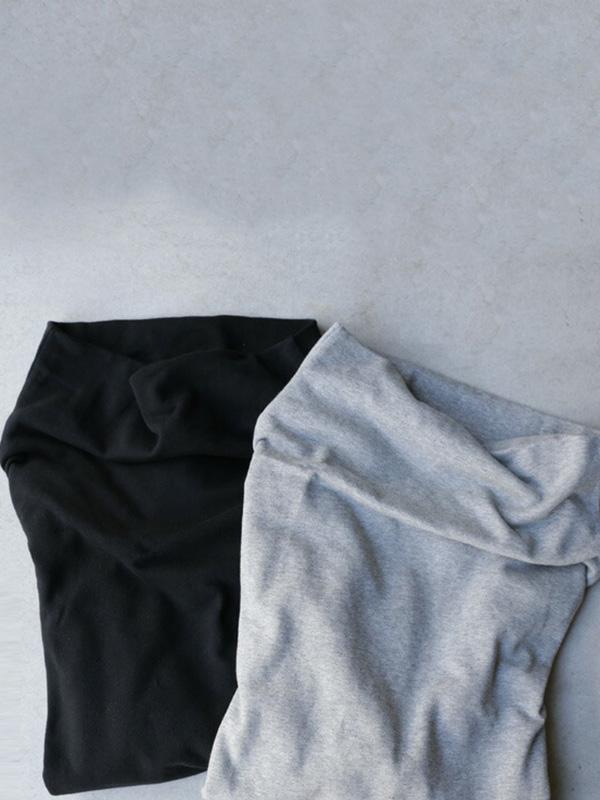 Urban Black&Gray High-Neck Long Sleeve Oversize T-Shirt Product Image