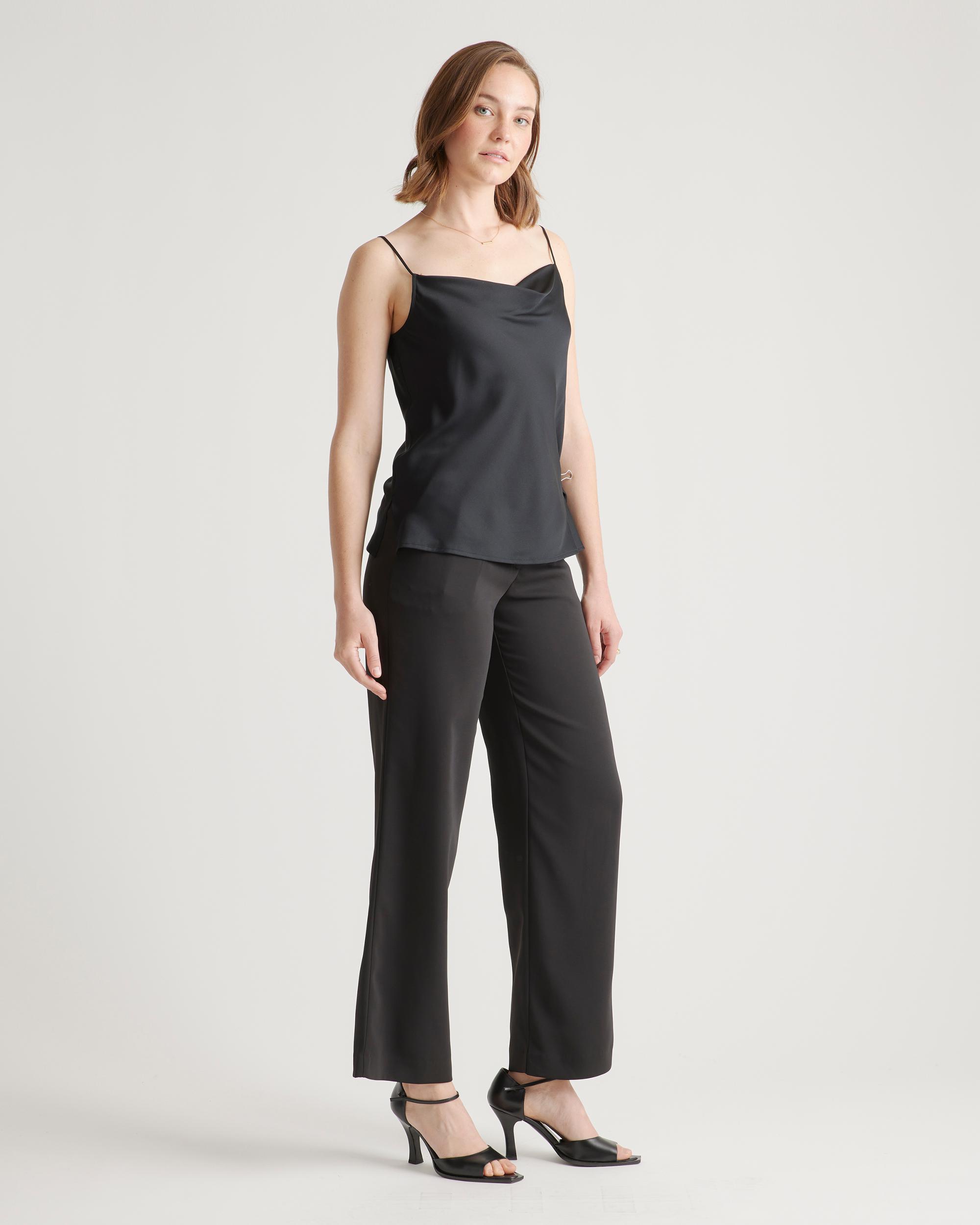 Quince | Women's Washable Stretch Silk Cowl Neck Cami Product Image