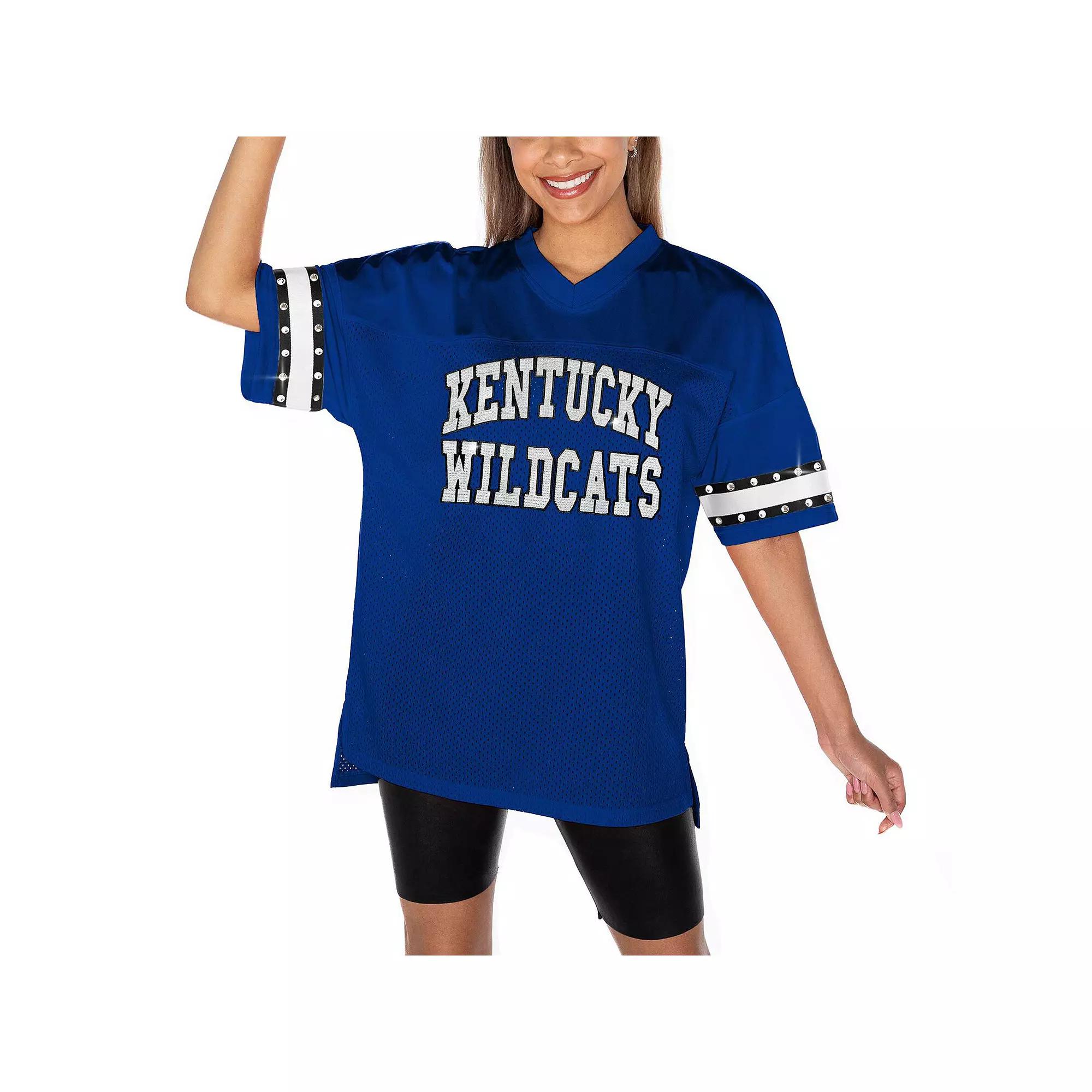 Women's Gameday Couture Royal Kentucky Wildcats Until Kickoff Rhinestone Fashion T-Shirt,  Product Image