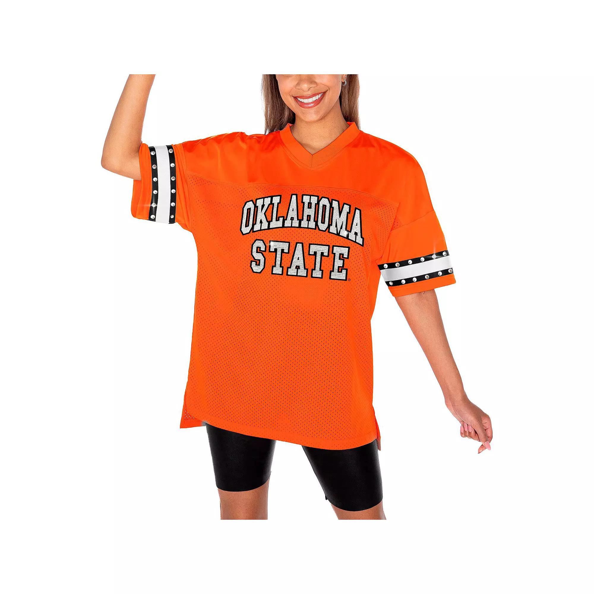 Women's Gameday Couture Orange Oklahoma State Cowboys Until Kickoff Rhinestone Fashion T-Shirt, Size: Small Product Image
