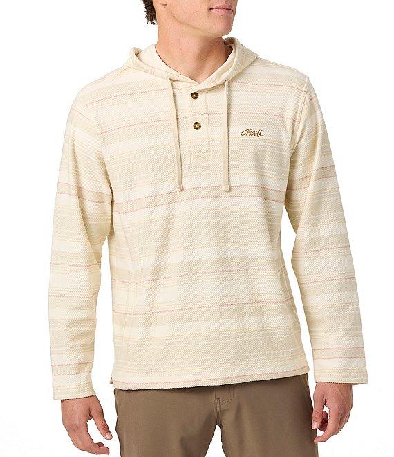 O'Neill Bavaro Striped Long Sleeve French Terry Hooded Pullover Product Image