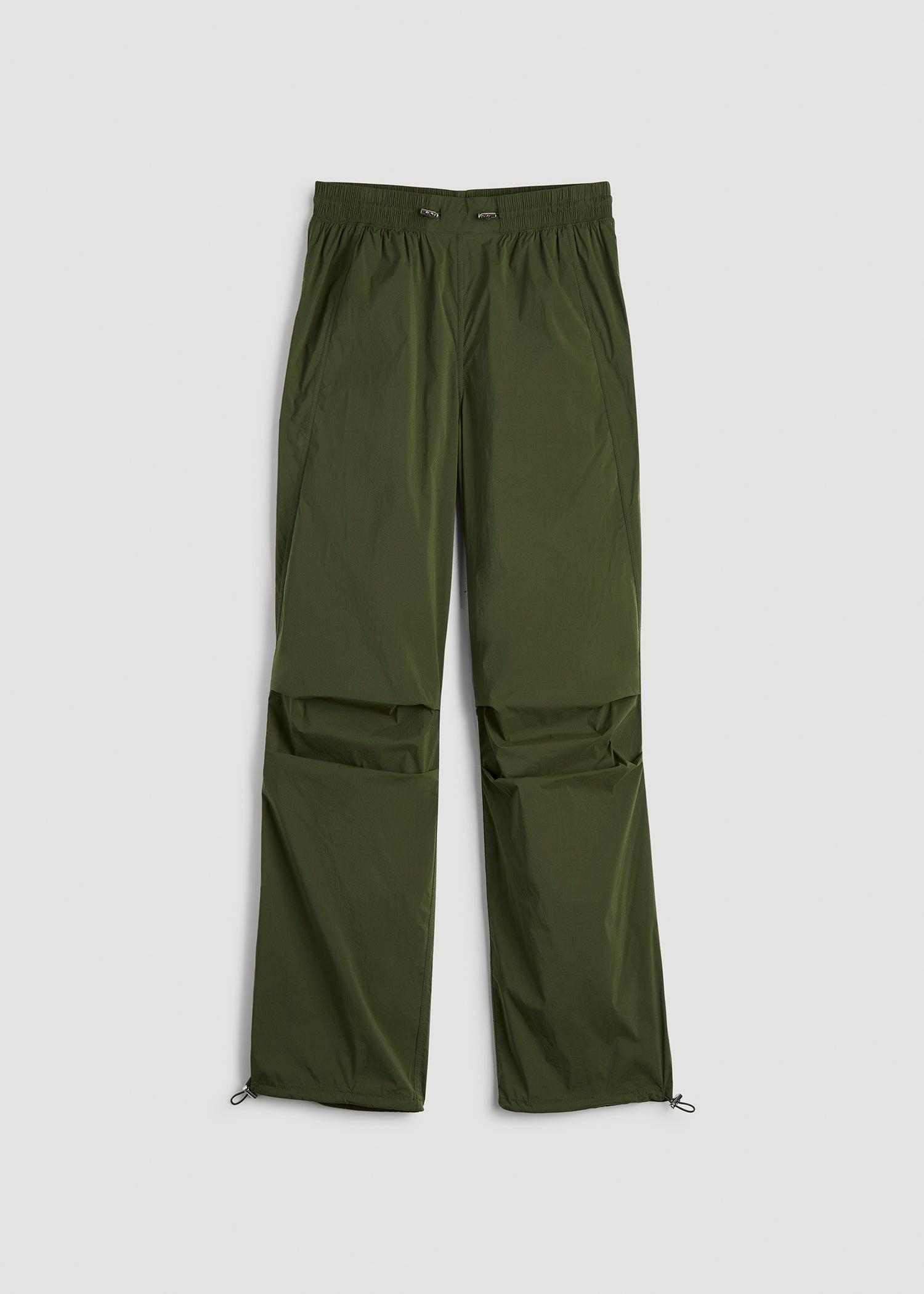Parachute Jogger for Tall Women in Kale Green Female Product Image