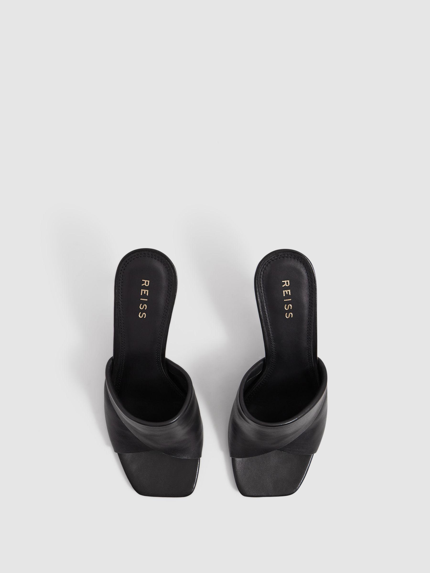 Folded Mules in Black Product Image