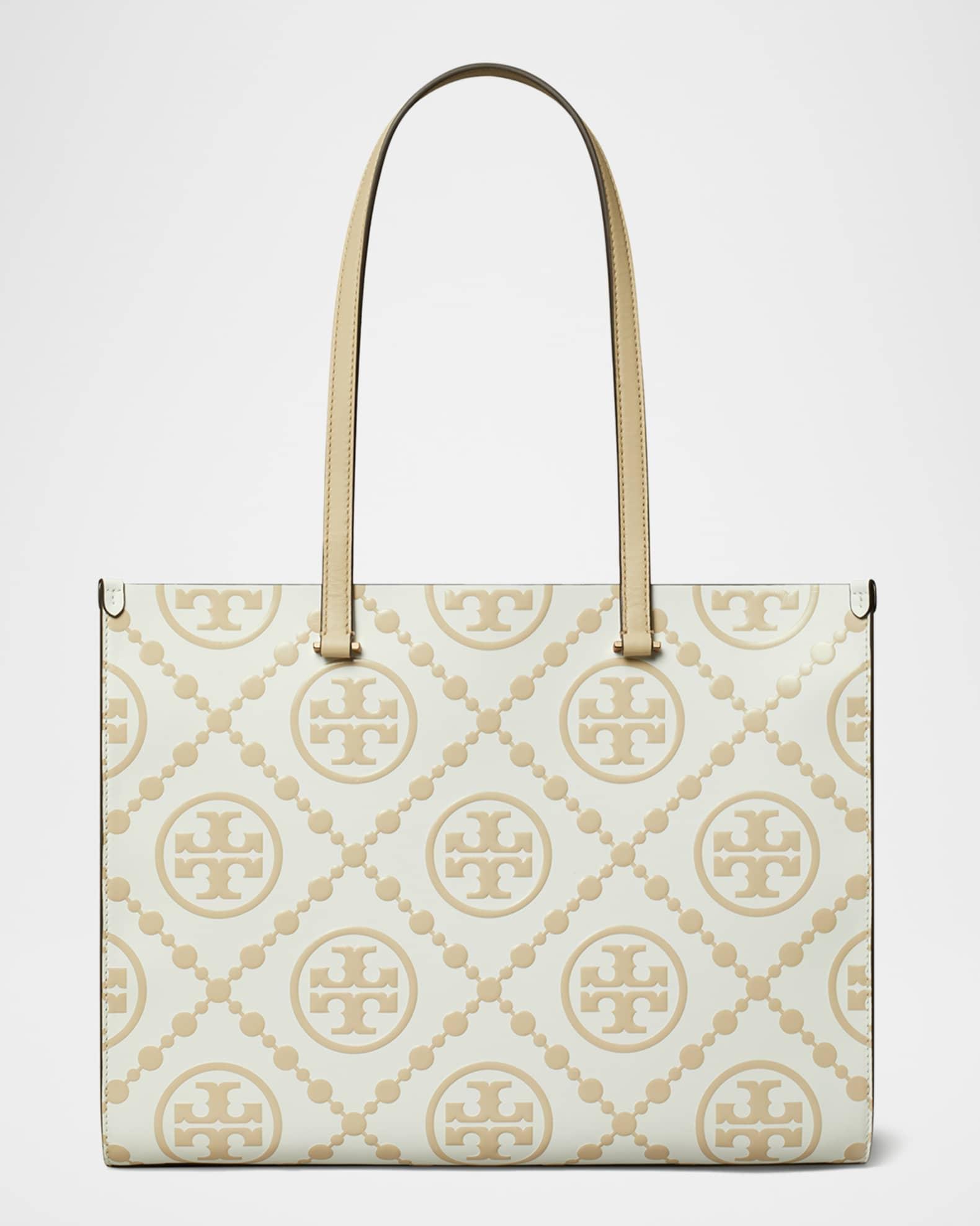 T Monogram Embossed Leather Tote Bag Product Image