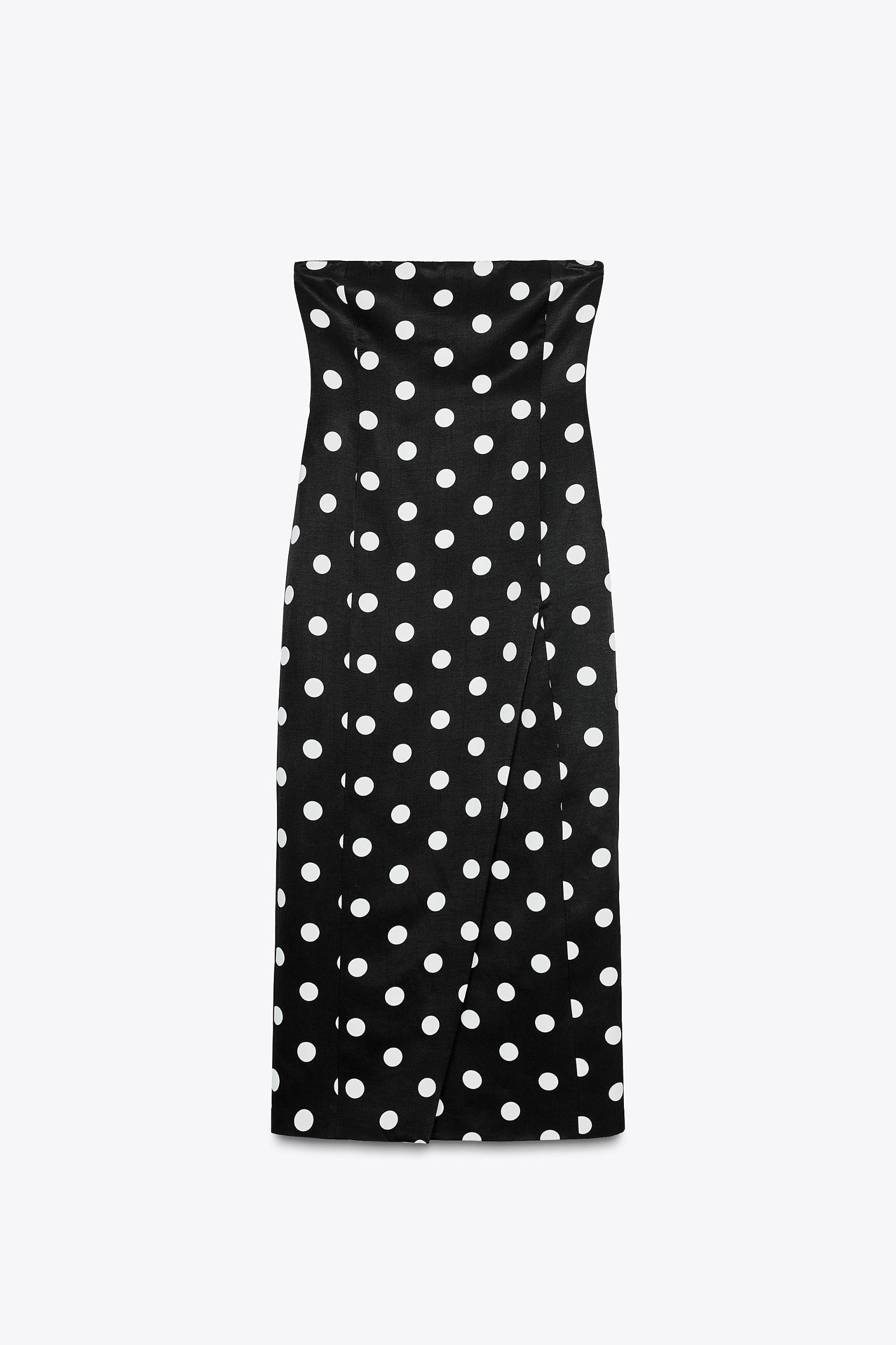 ZW COLLECTION STRAPLESS POLKA DOT DRESS Product Image