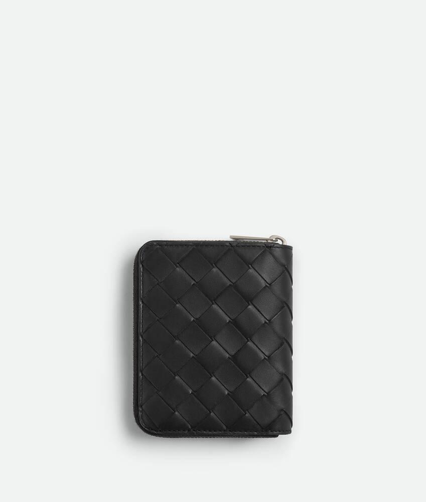 Men's Compact Zip Around Wallet in Black Product Image