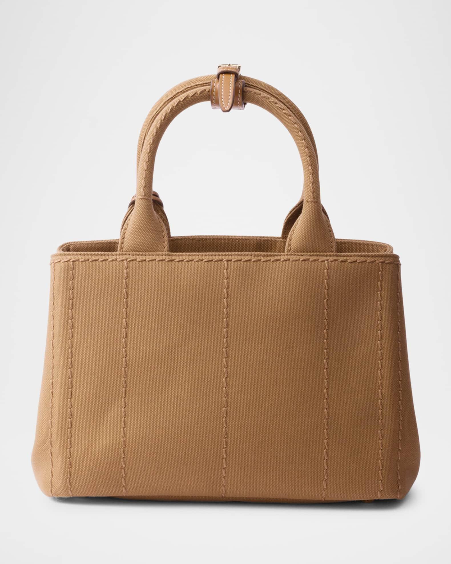 Small Cotton Canvas Top-Handle Bag Product Image
