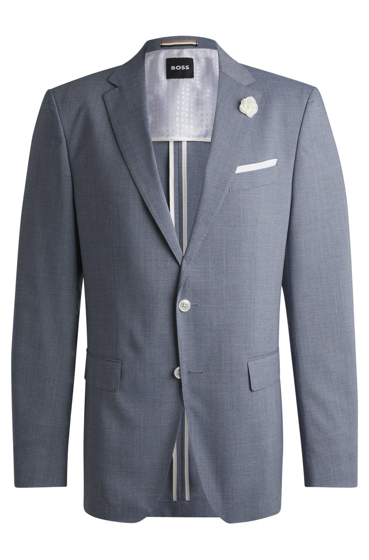 Slim-fit suit jacket in a patterned wool blend Product Image