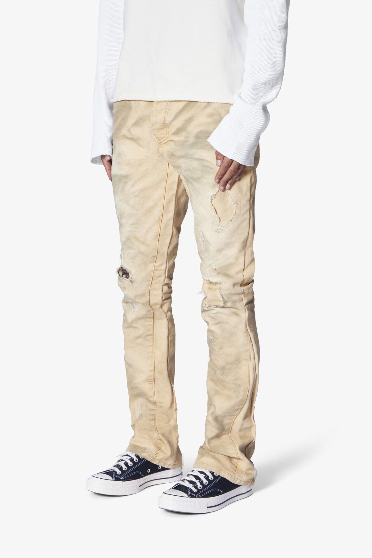 B710 Chino Chip Repaired Denim - Tan Product Image