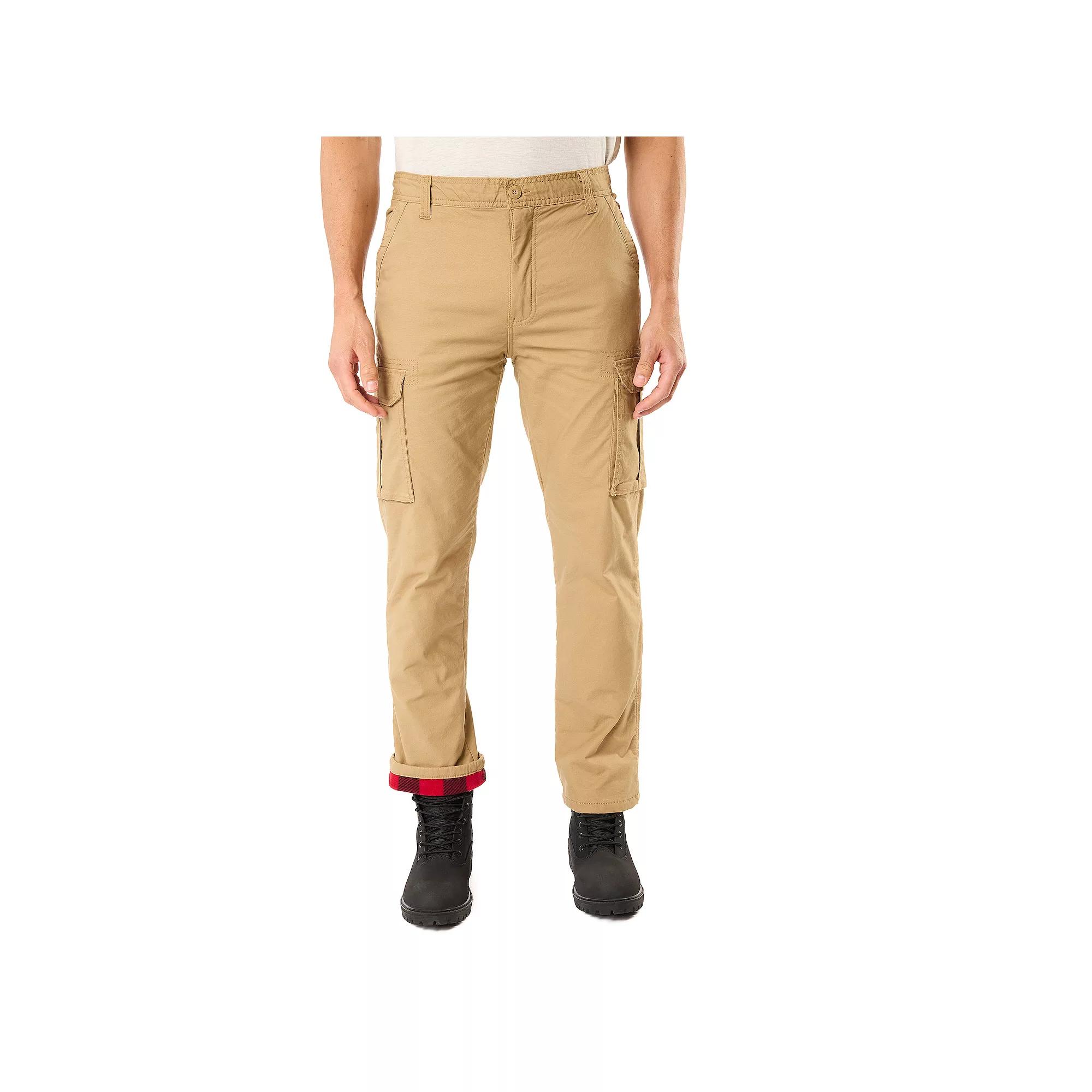 Men's Smith's Workwear Stretch Fleece-Lined Canvas Cargo Pant,  Product Image